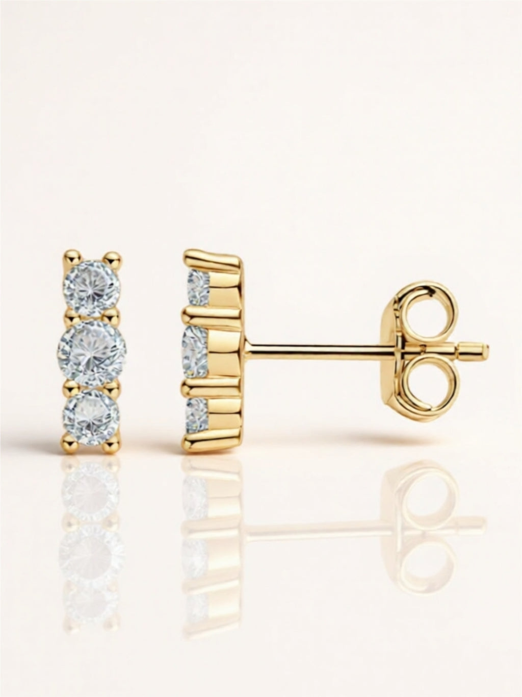 925 Sterling Silver Moissanite Stud Earrings