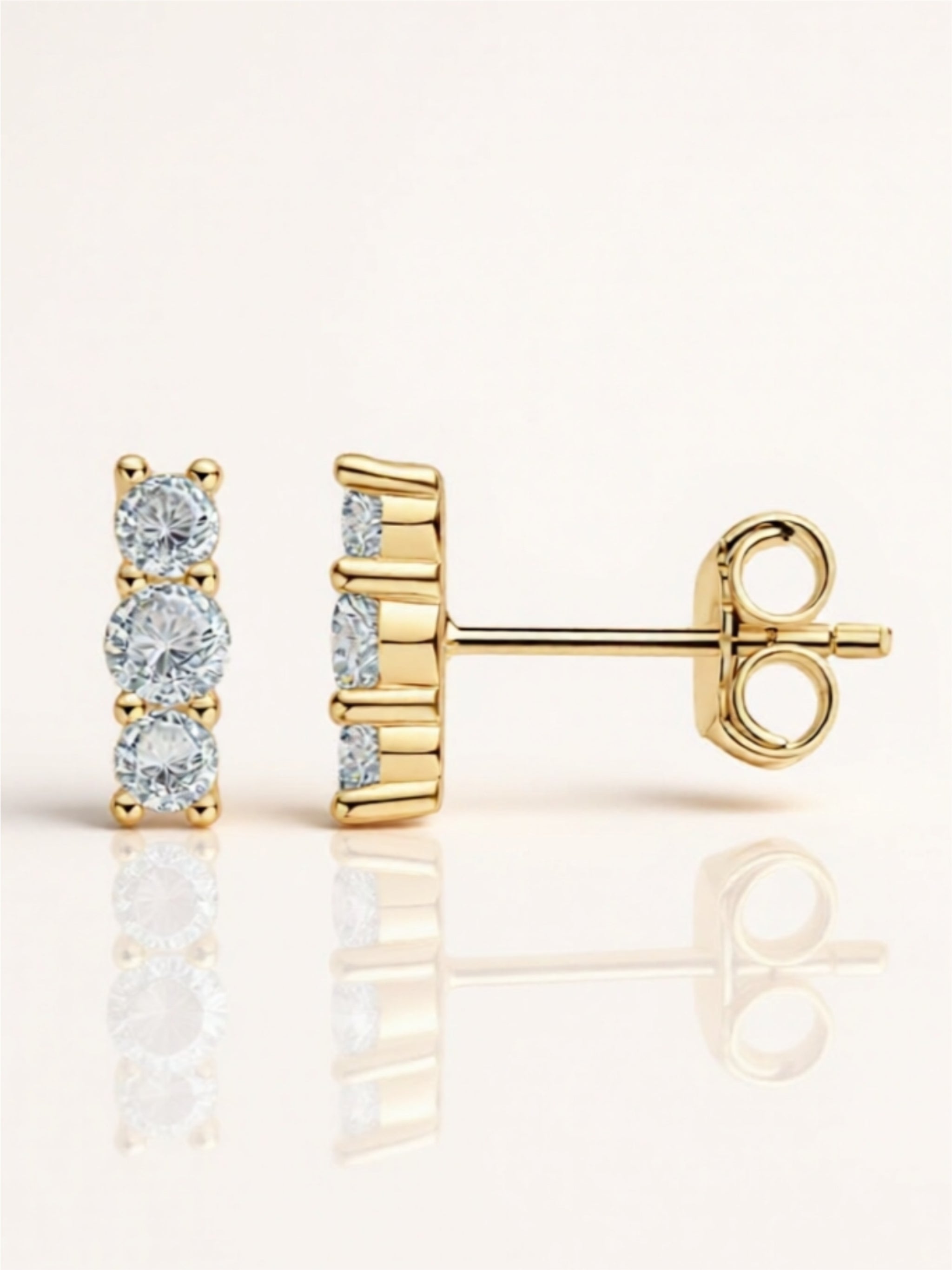 925 Sterling Silver Moissanite Stud Earrings