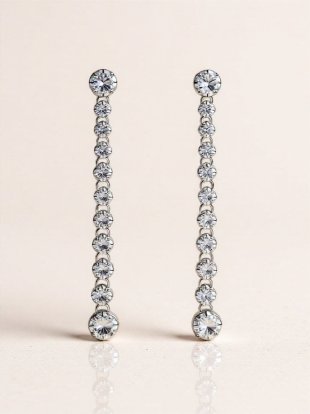 1.18 Carat Moissanite 925 Sterling Silver Long Earrings