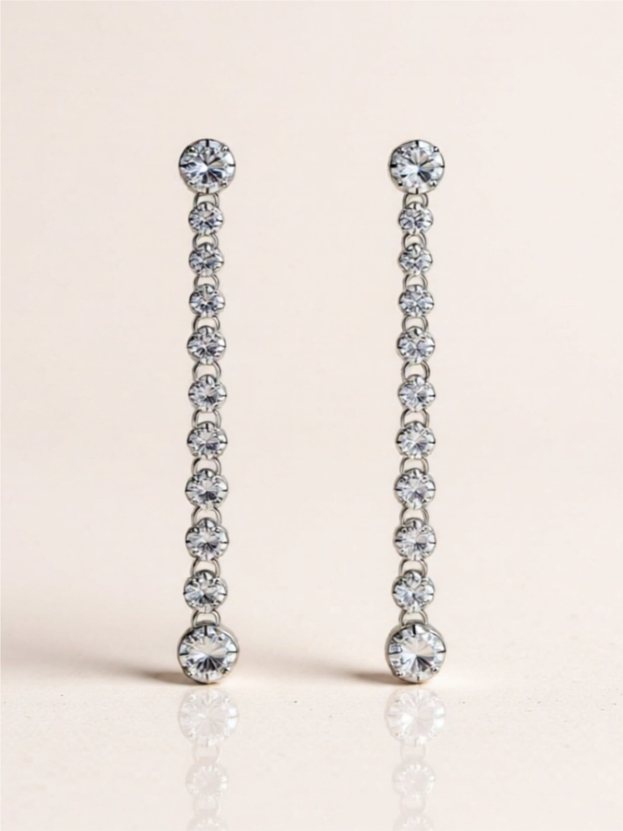 1.18 Carat Moissanite 925 Sterling Silver Long Earrings