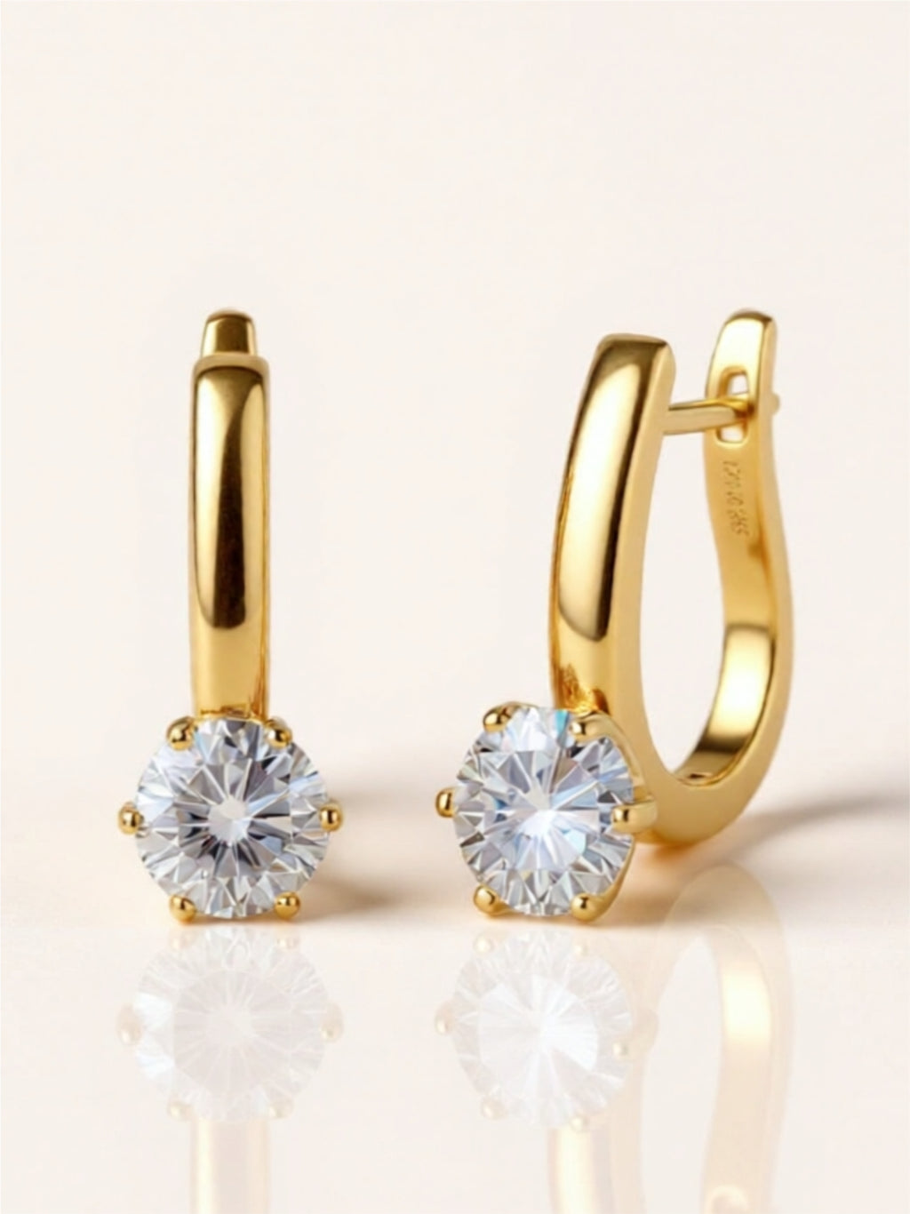 2 Carat Moissanite 925 Sterling Silver Earrings