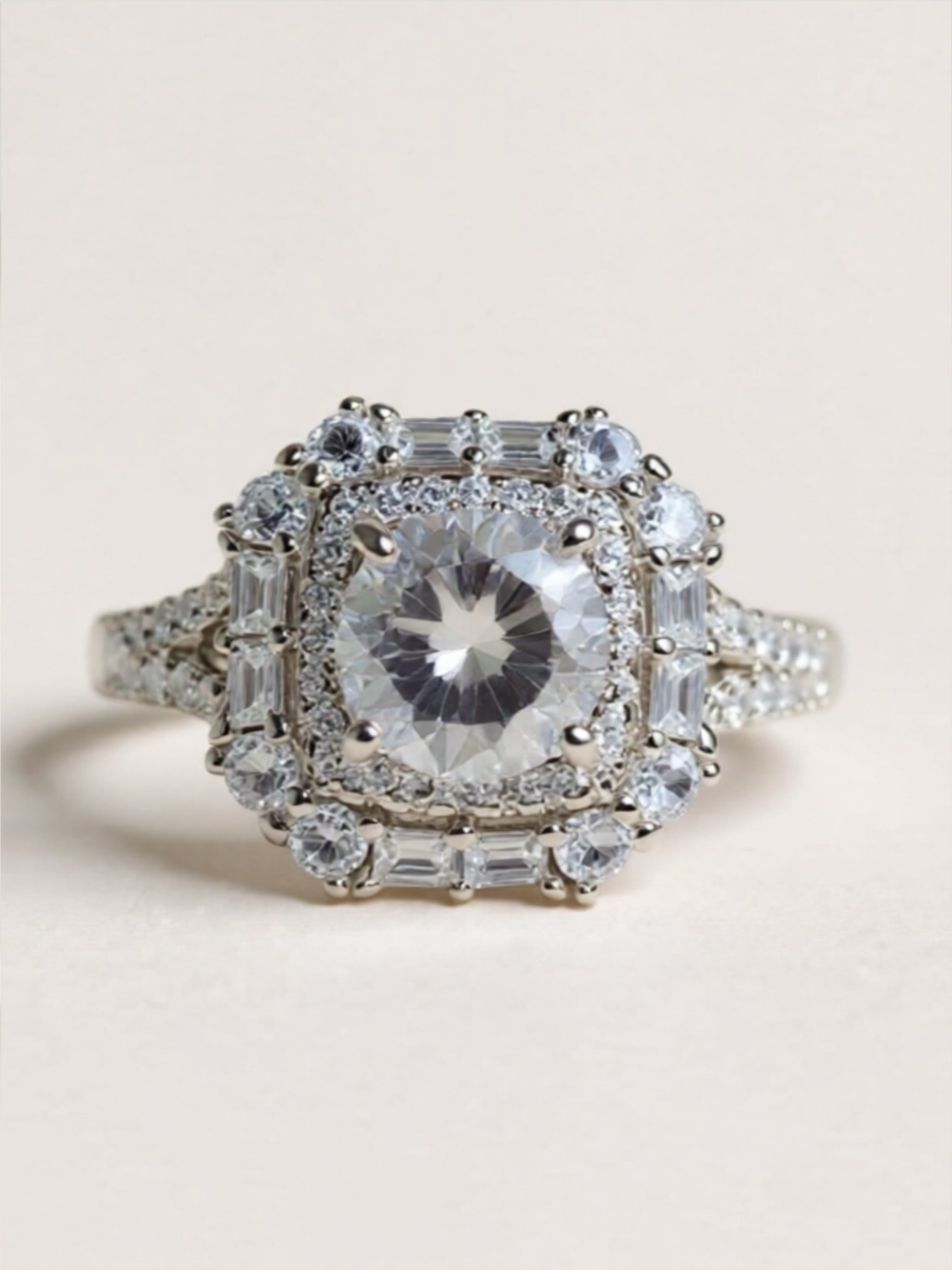 1 Carat Moissanite 925 Sterling Silver Ring