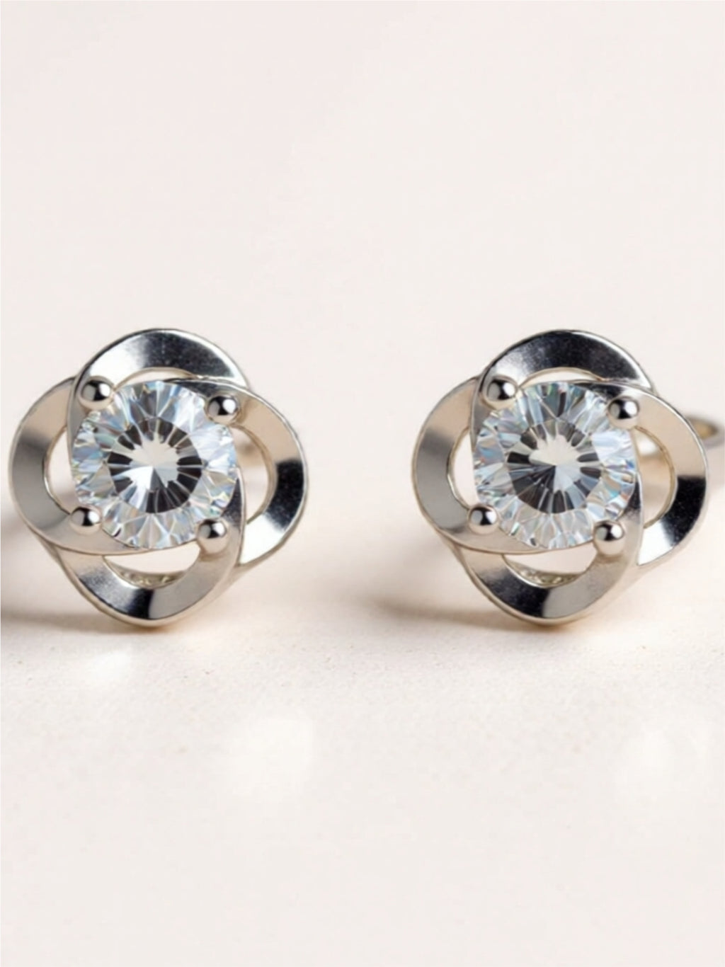 Moissanite 925 Sterling Silver Stud Earrings