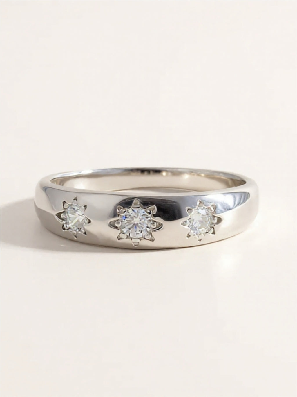925 Sterling Silver Inlaid CZ Ring