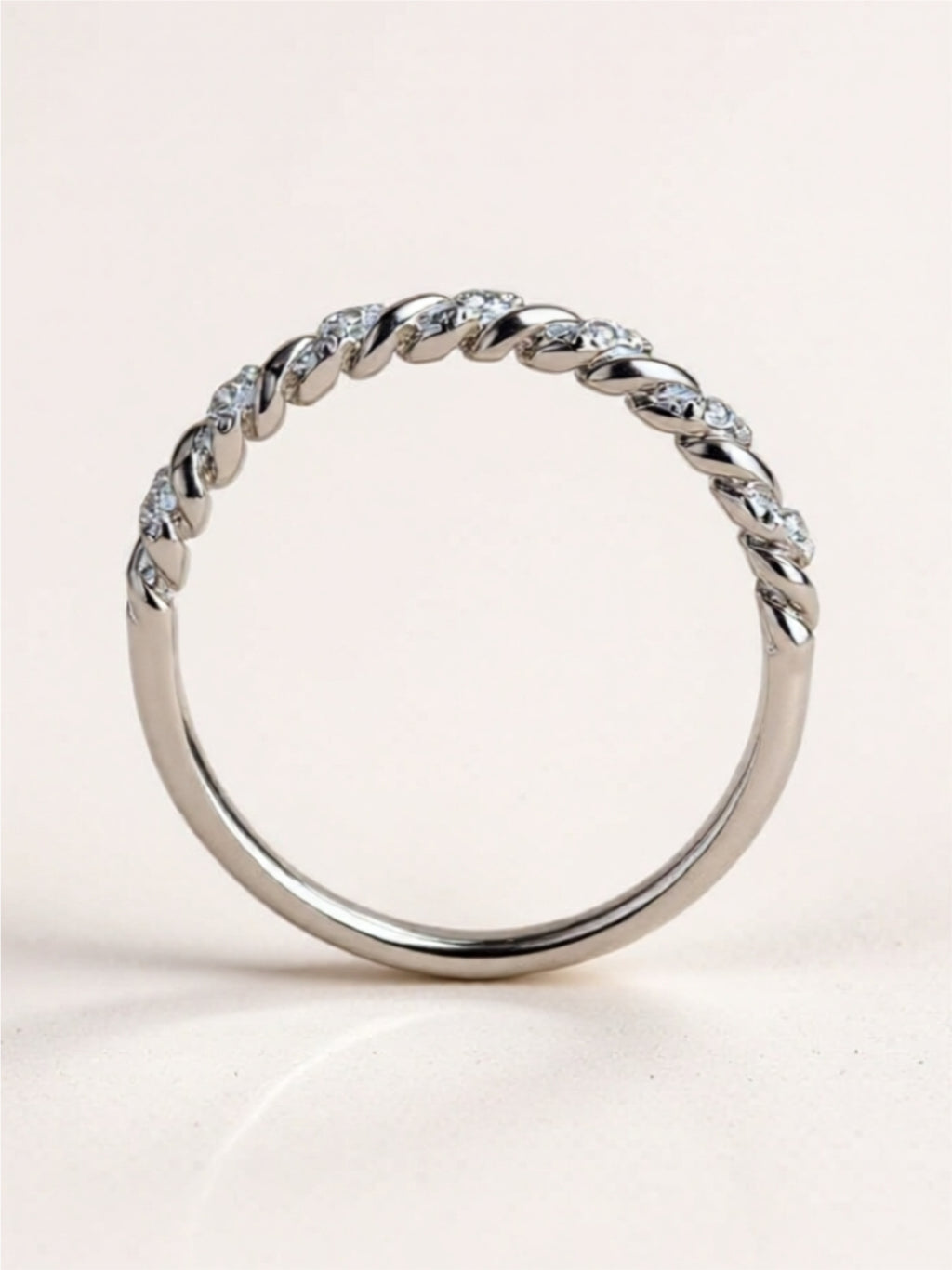 Moissanite 925 Sterling Silver Half-Eternity Ring