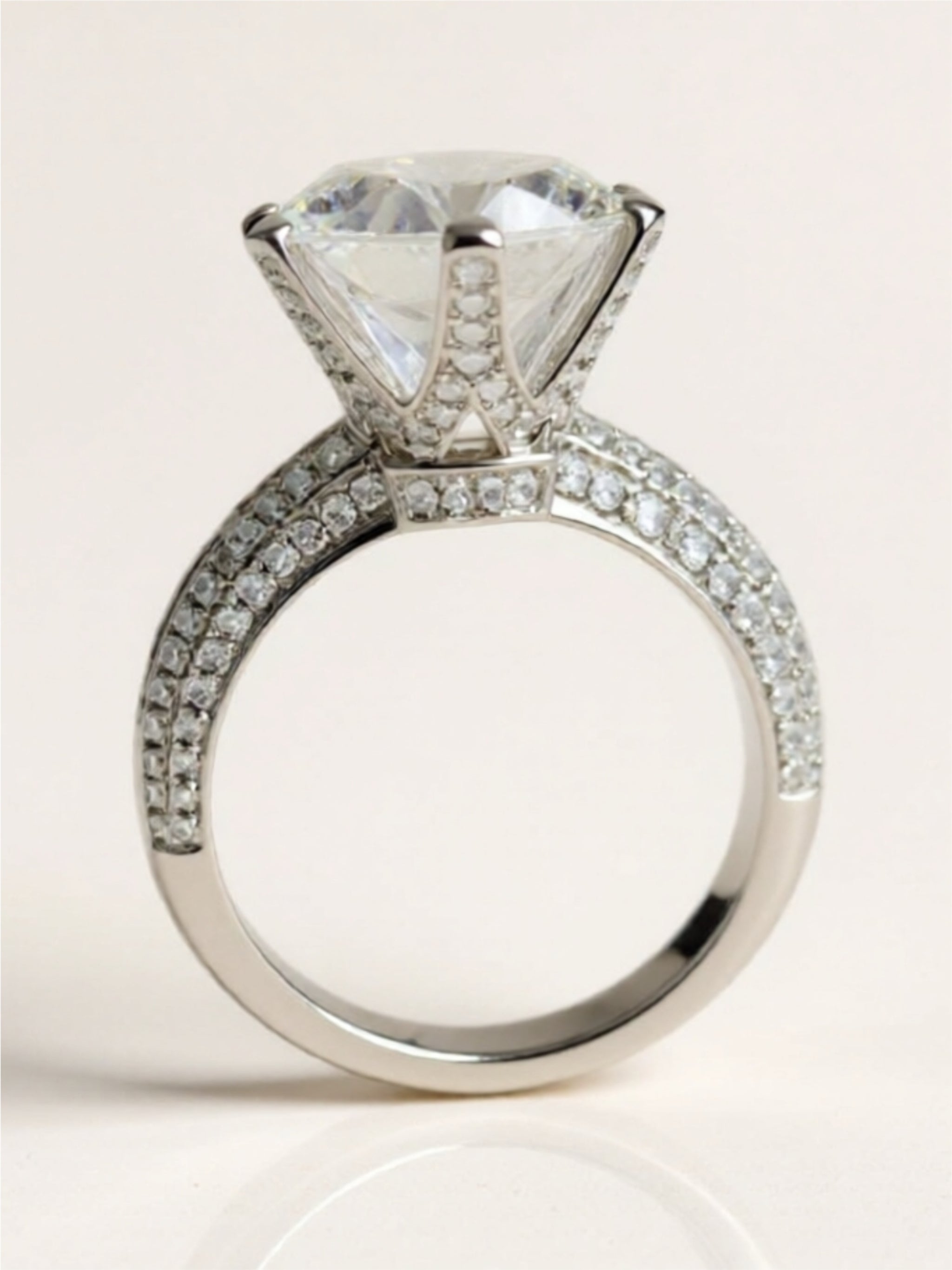 5 Carat  Moissanite 925 Sterling Silver Ring