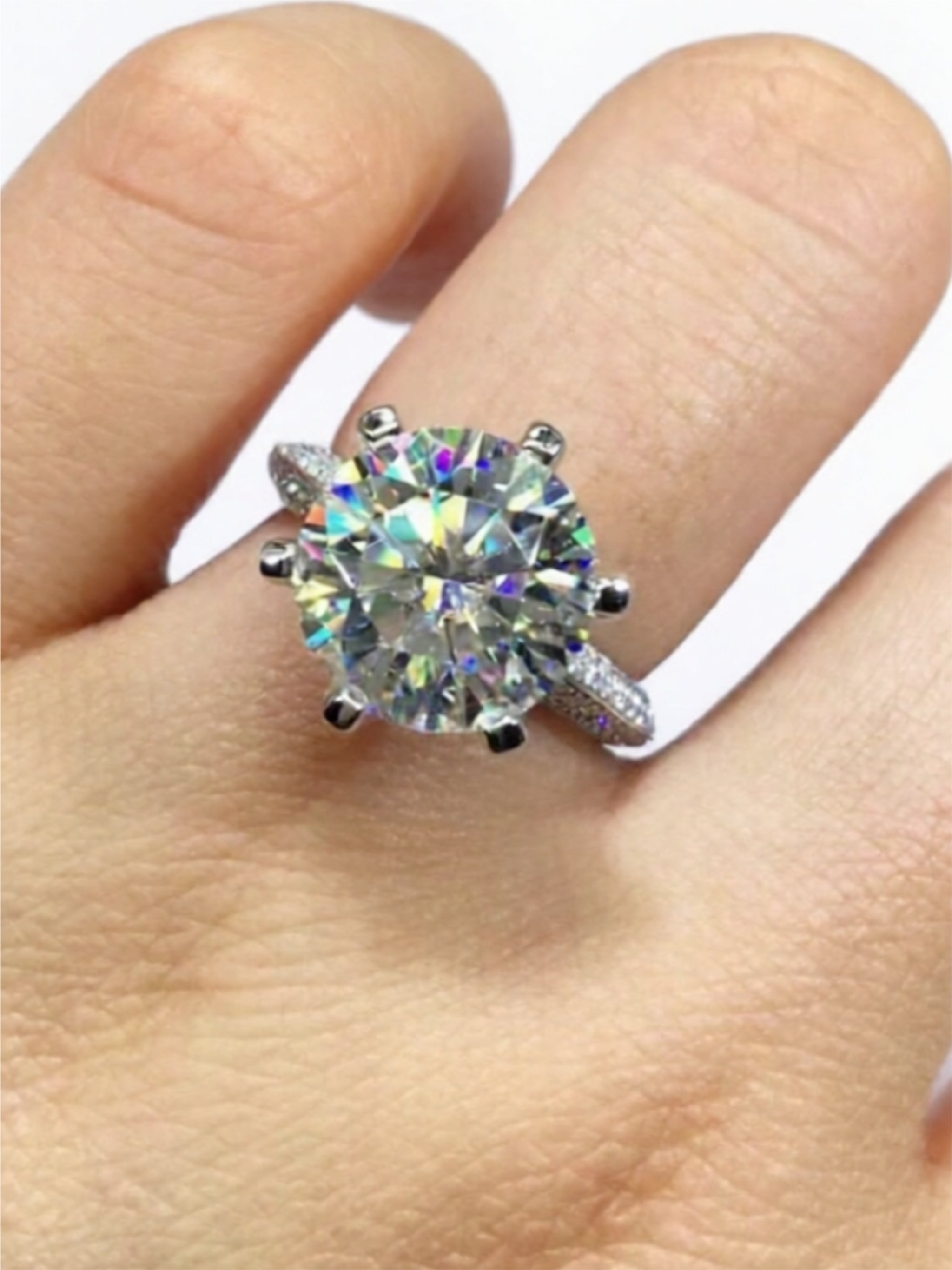 5 Carat  Moissanite 925 Sterling Silver Ring