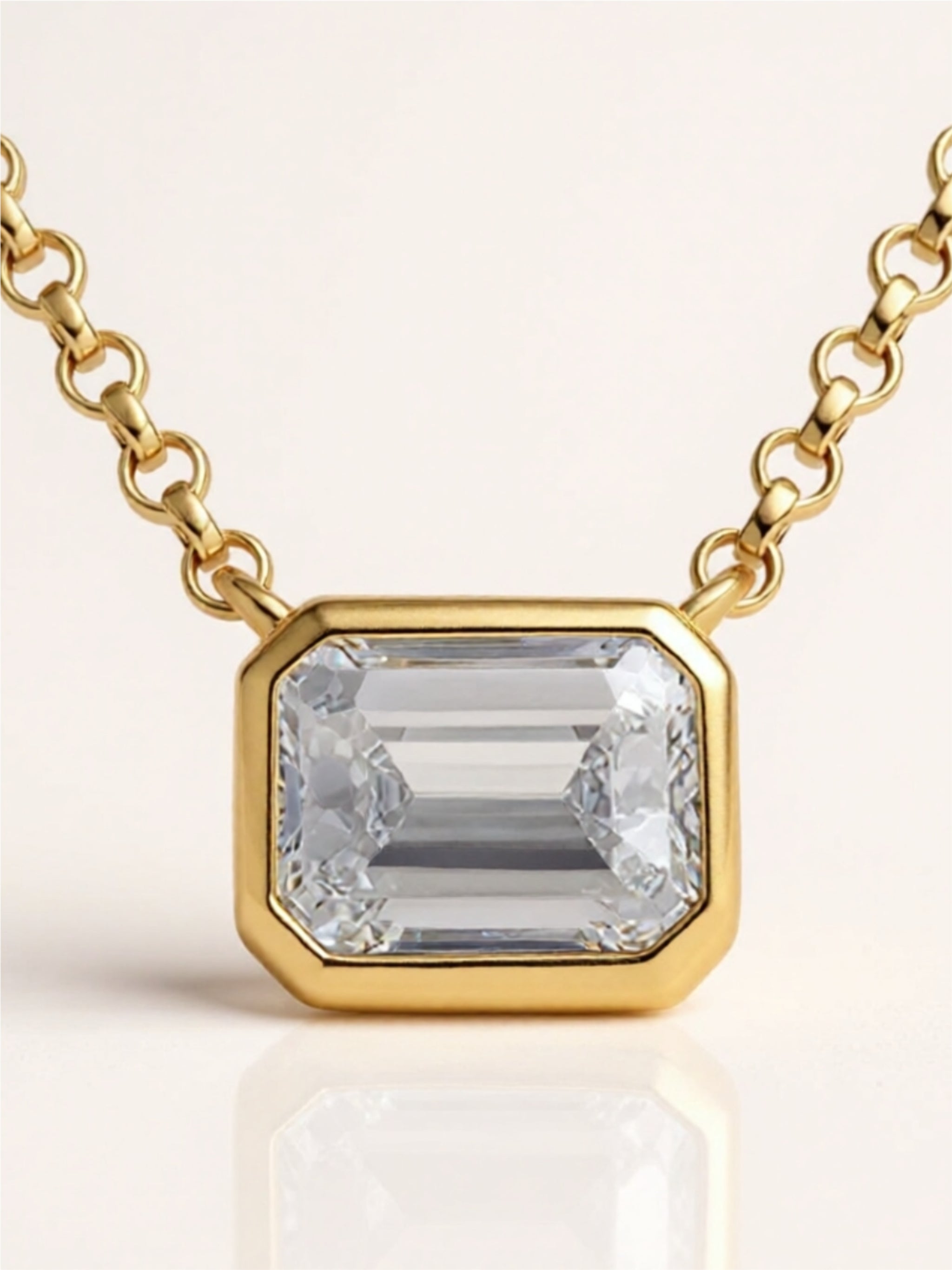 1 Carat Moissanite 925 Sterling Silver Pendant Necklace