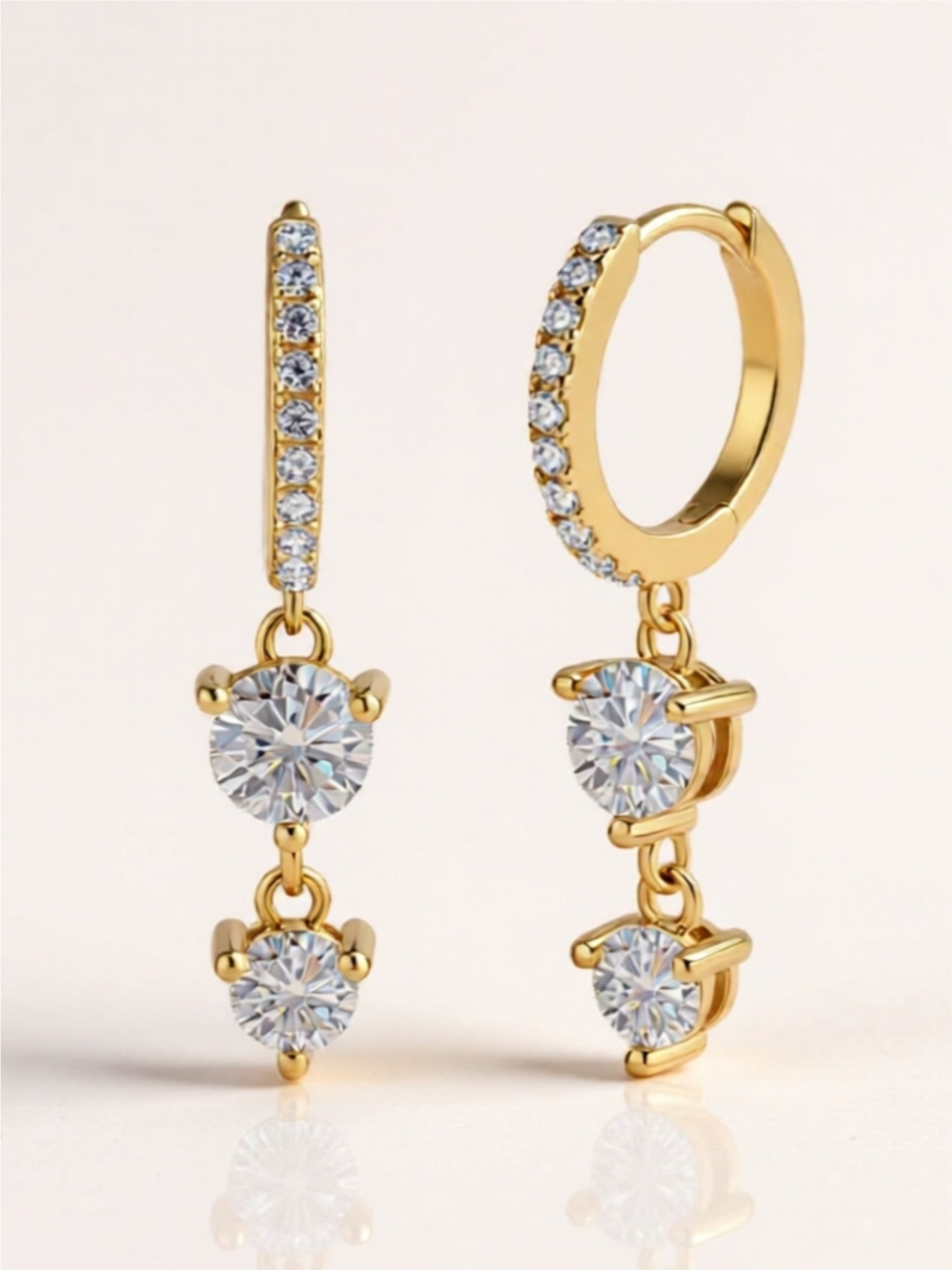 Moissanite Drop 925 Sterling Silver Earrings