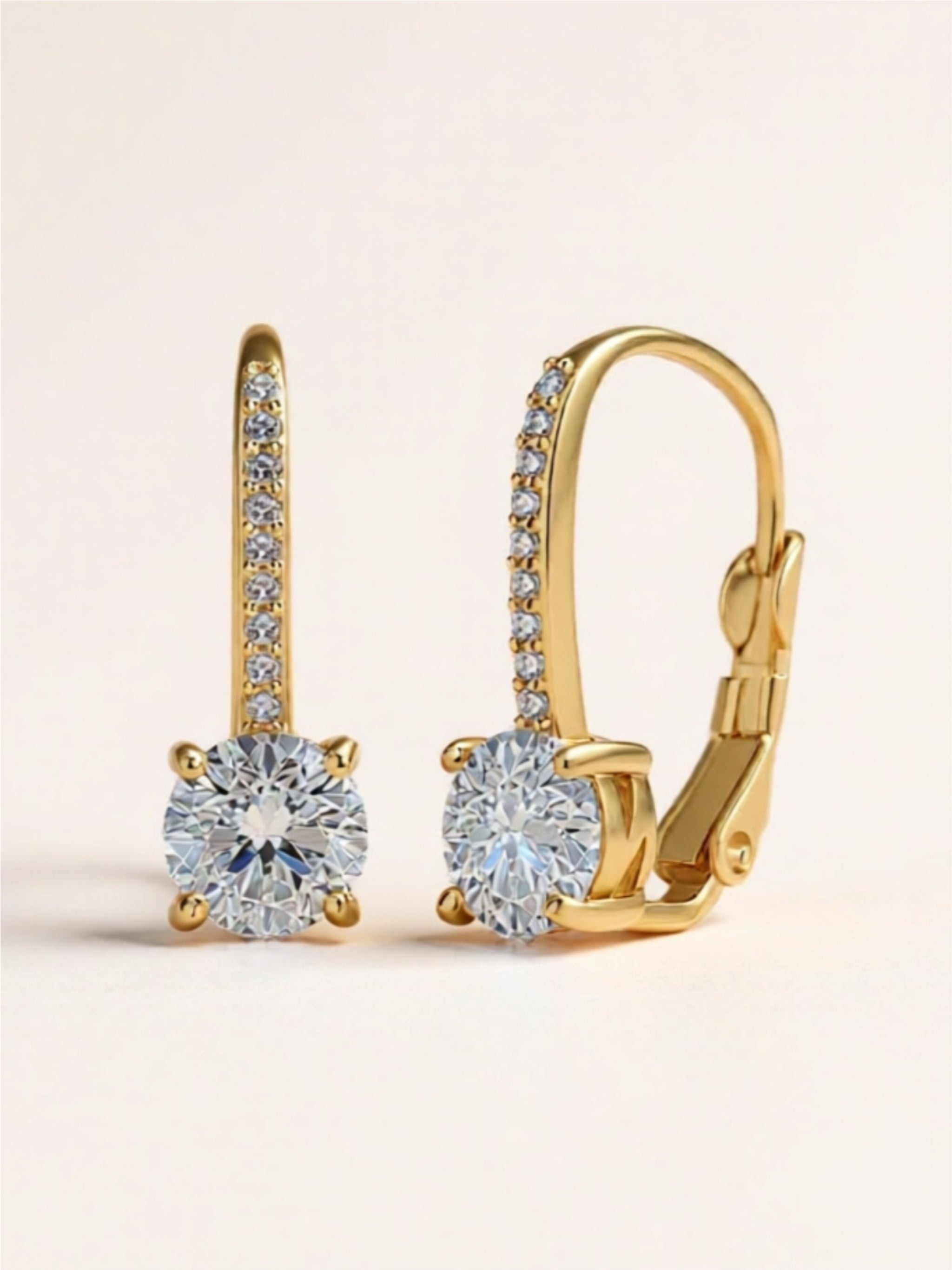 2 Carat Moissanite 925 Sterling Silver Earrings