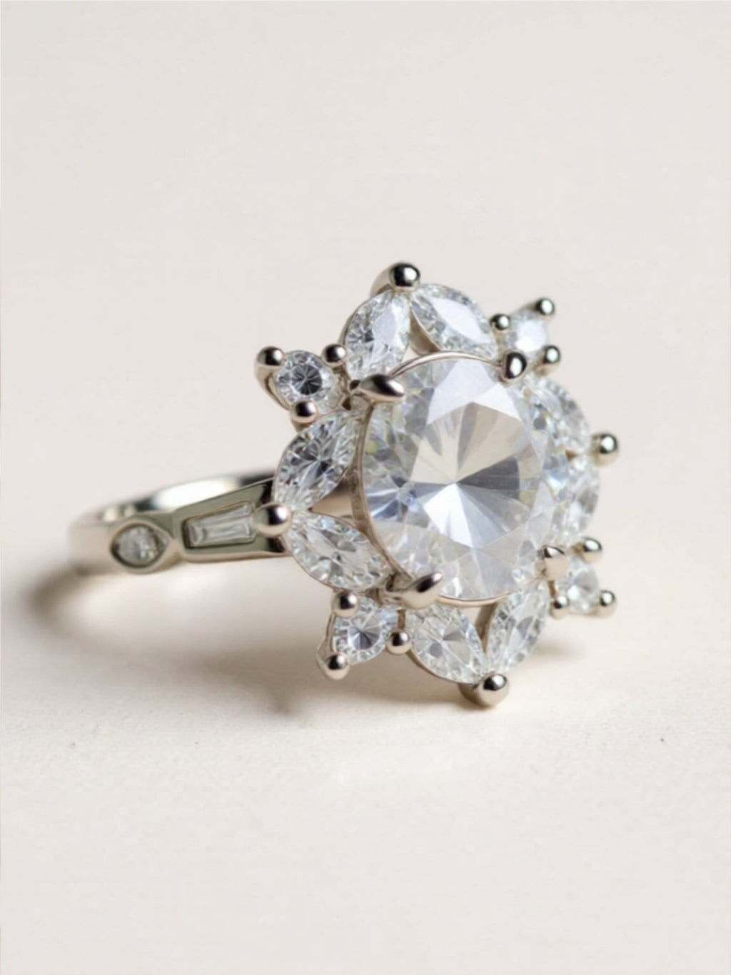 2 Carat Moissanite 925 Sterling Silver Ring
