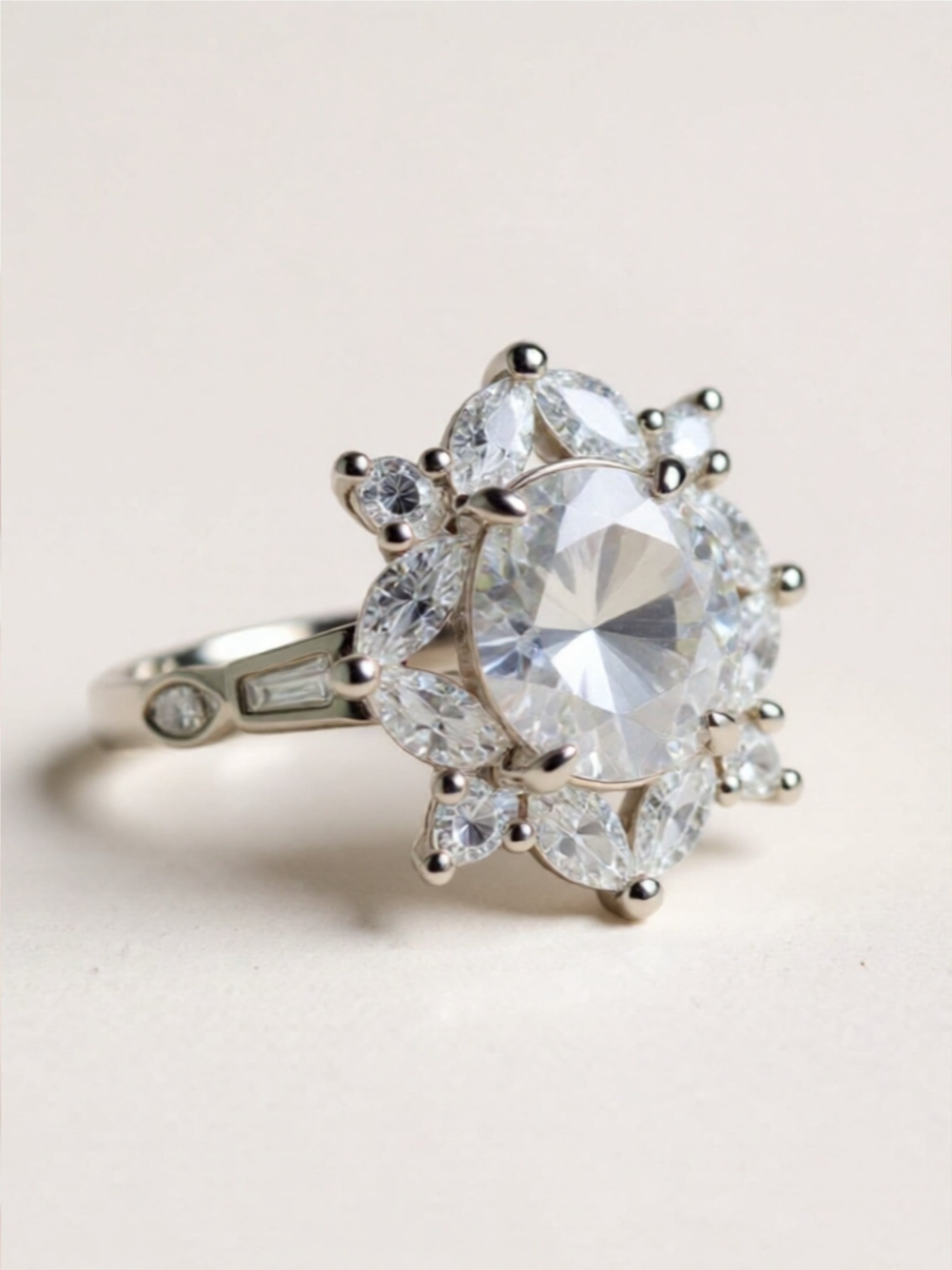 2 Carat Moissanite 925 Sterling Silver Ring