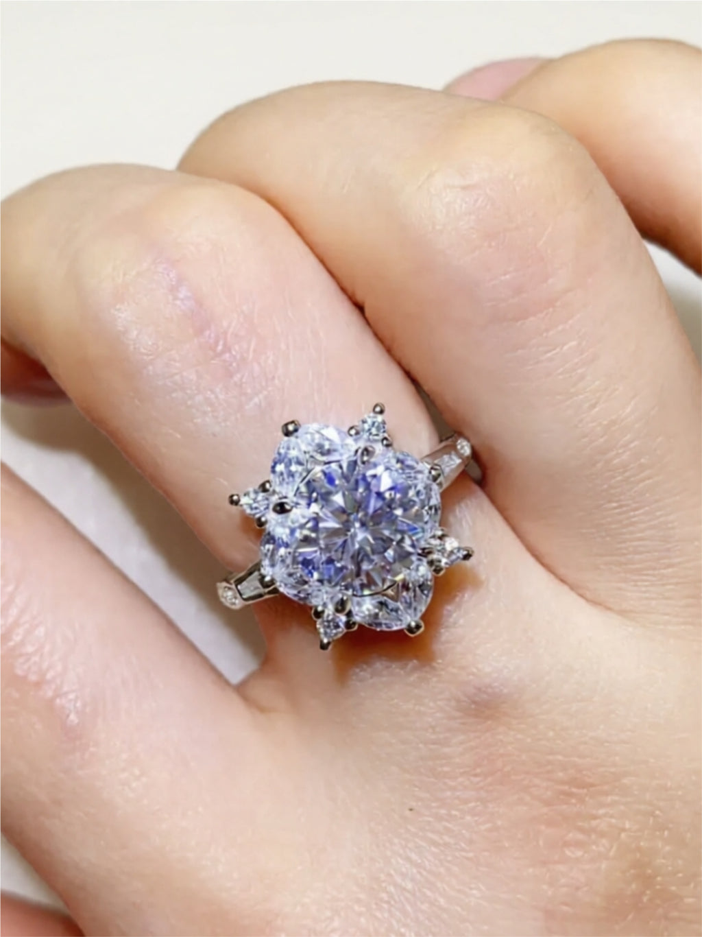 2 Carat Moissanite 925 Sterling Silver Ring