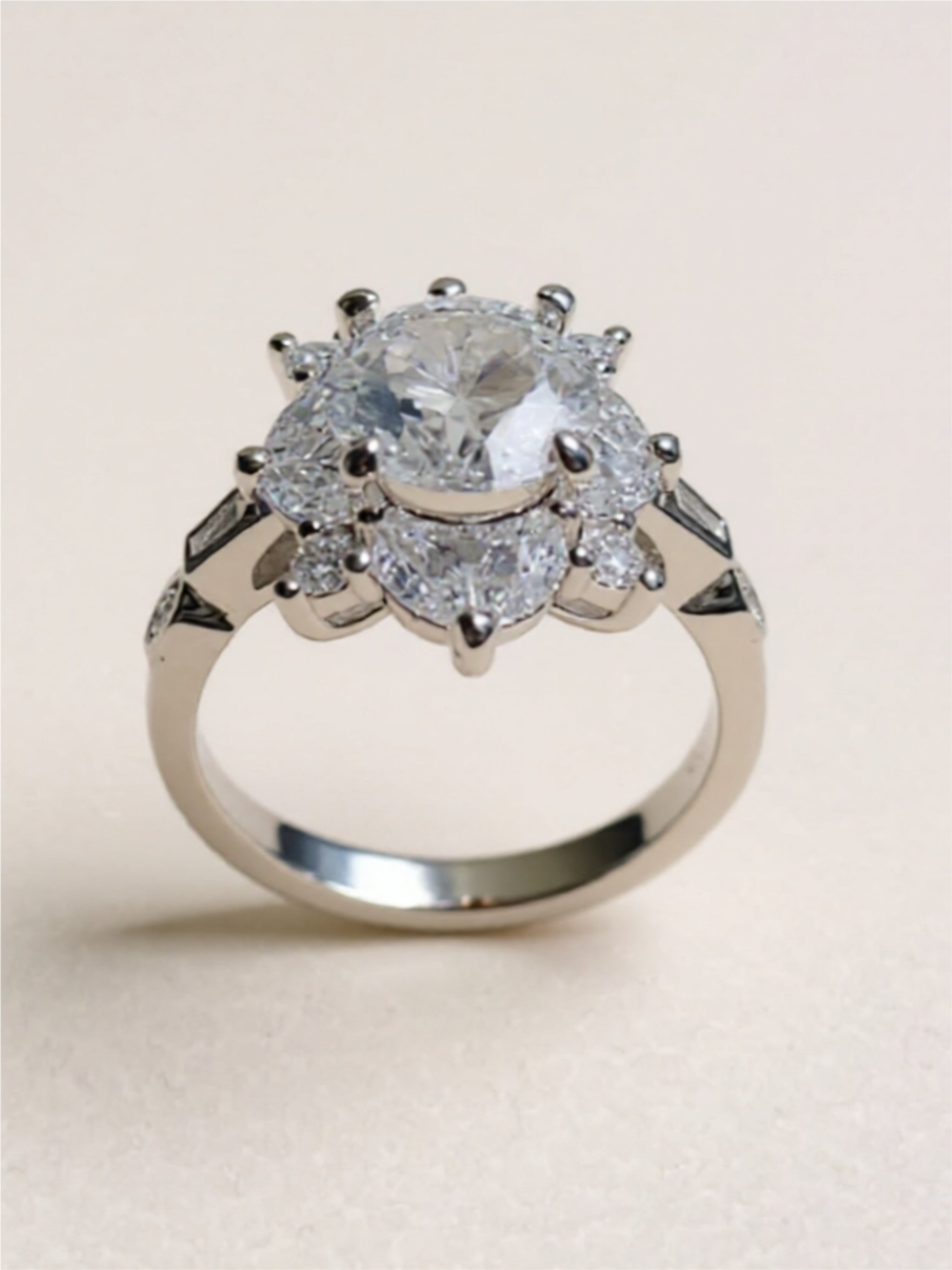 2 Carat Moissanite 925 Sterling Silver Ring