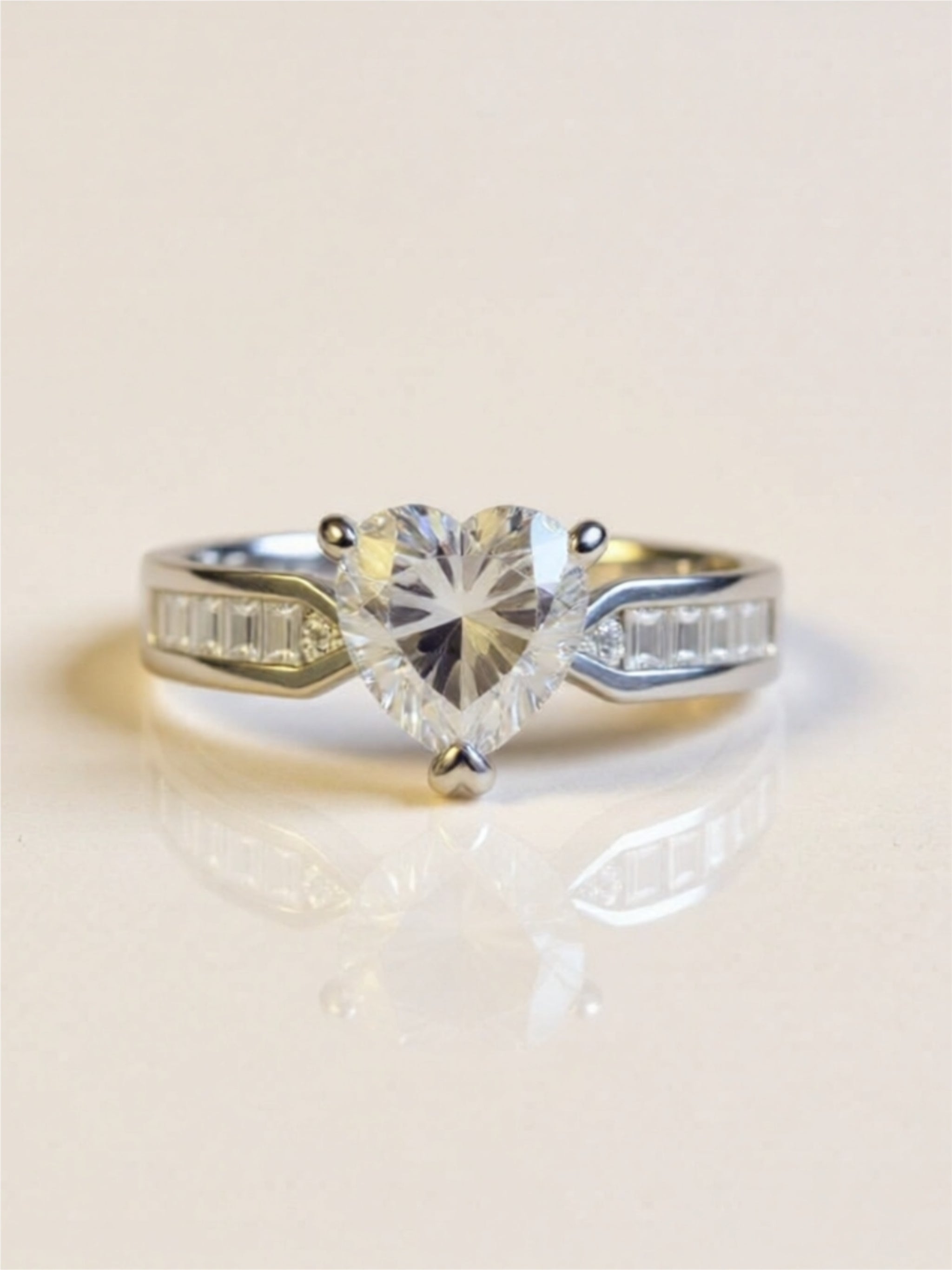 1 Carat Moissanite 925 Sterling Silver Ring