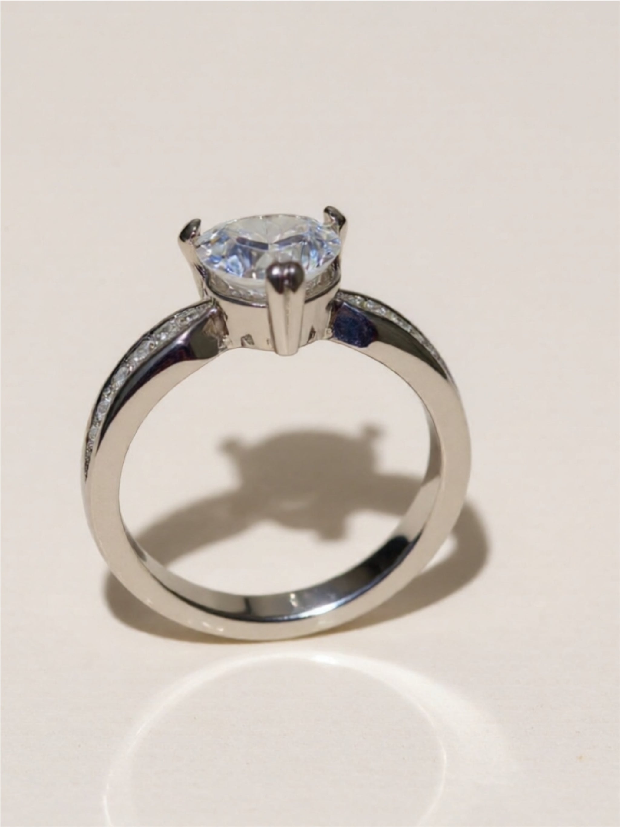 1 Carat Moissanite 925 Sterling Silver Ring