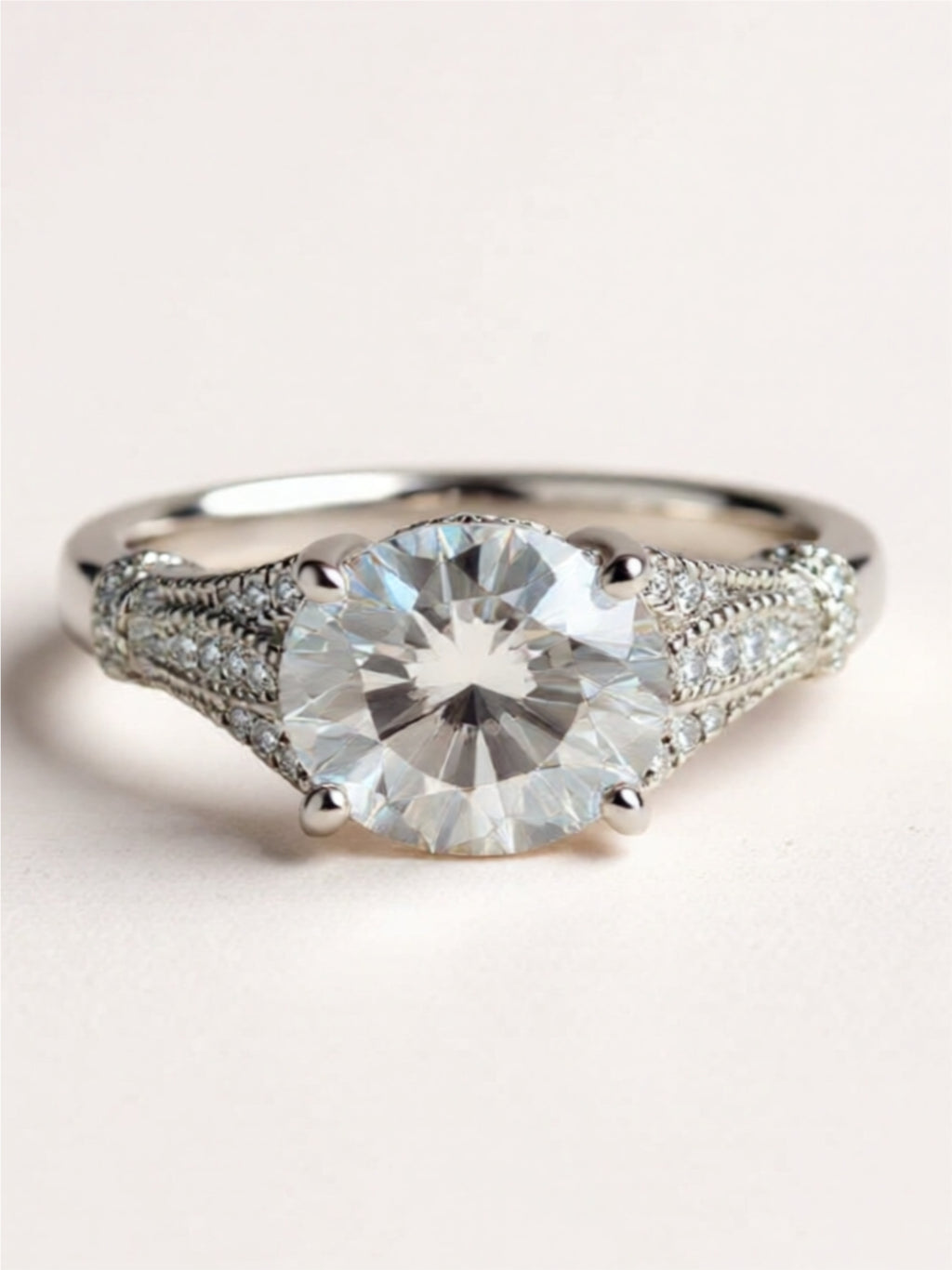 3 Carat Moissanite 925 Sterling Silver Ring