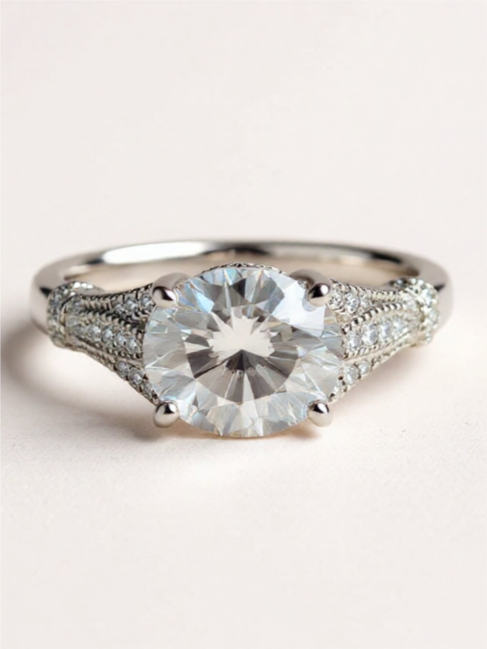 3 Carat Moissanite 925 Sterling Silver Ring