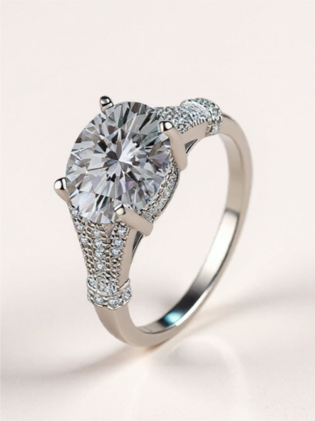 3 Carat Moissanite 925 Sterling Silver Ring