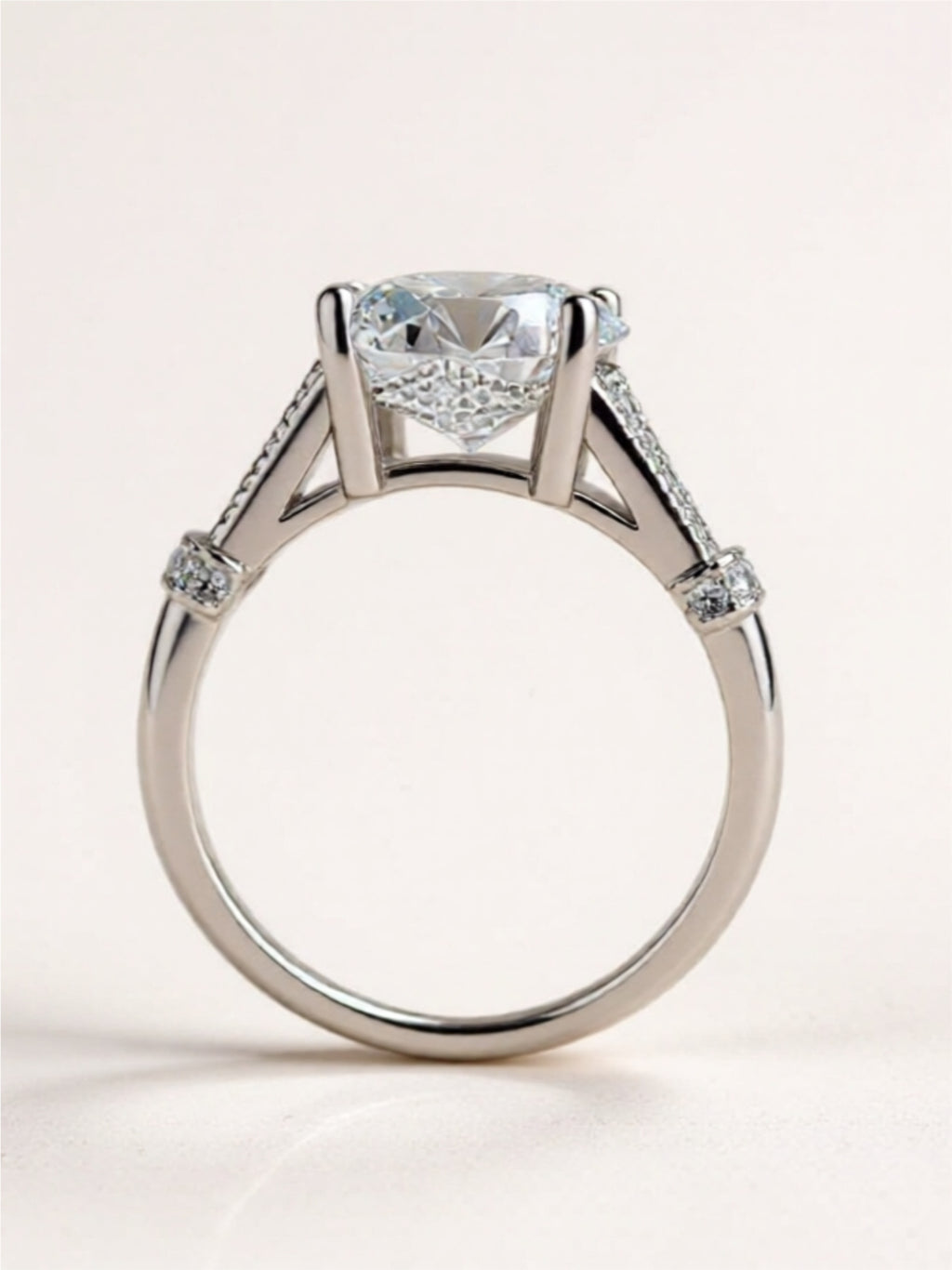 3 Carat Moissanite 925 Sterling Silver Ring