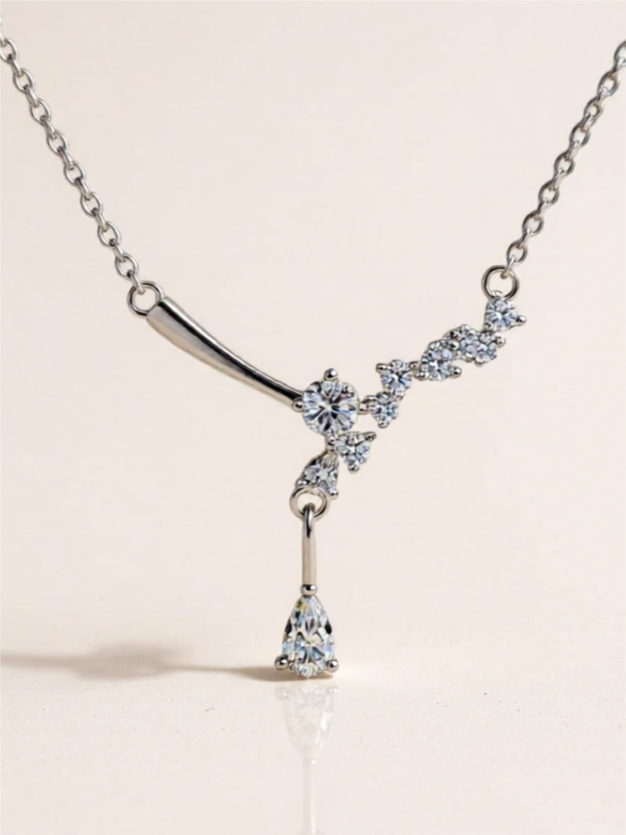 1 Carat Moissanite 925 Sterling Silver Necklace