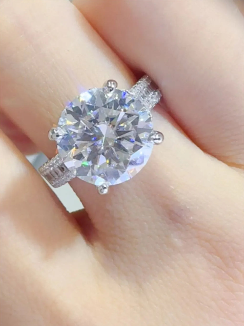 5 Carat Moissanite 925 Sterling Silver Ring