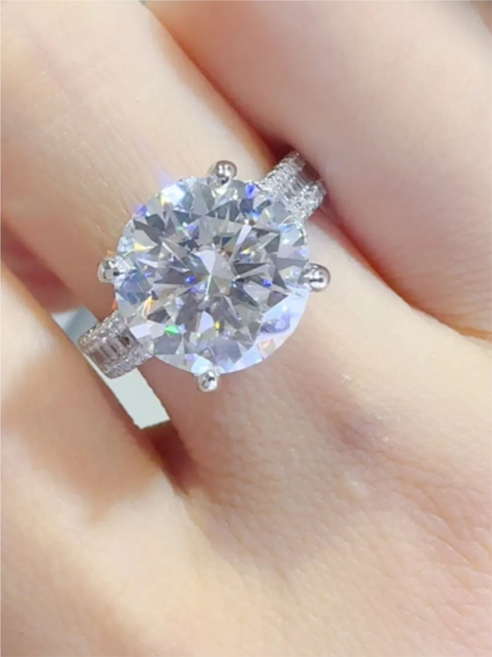 5 Carat Moissanite 925 Sterling Silver Ring
