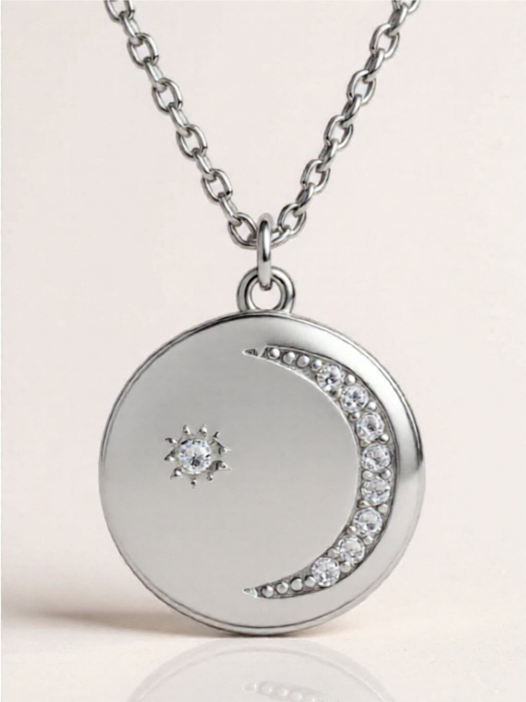 Moissanite Round 925 Sterling Silver Pendant Necklace