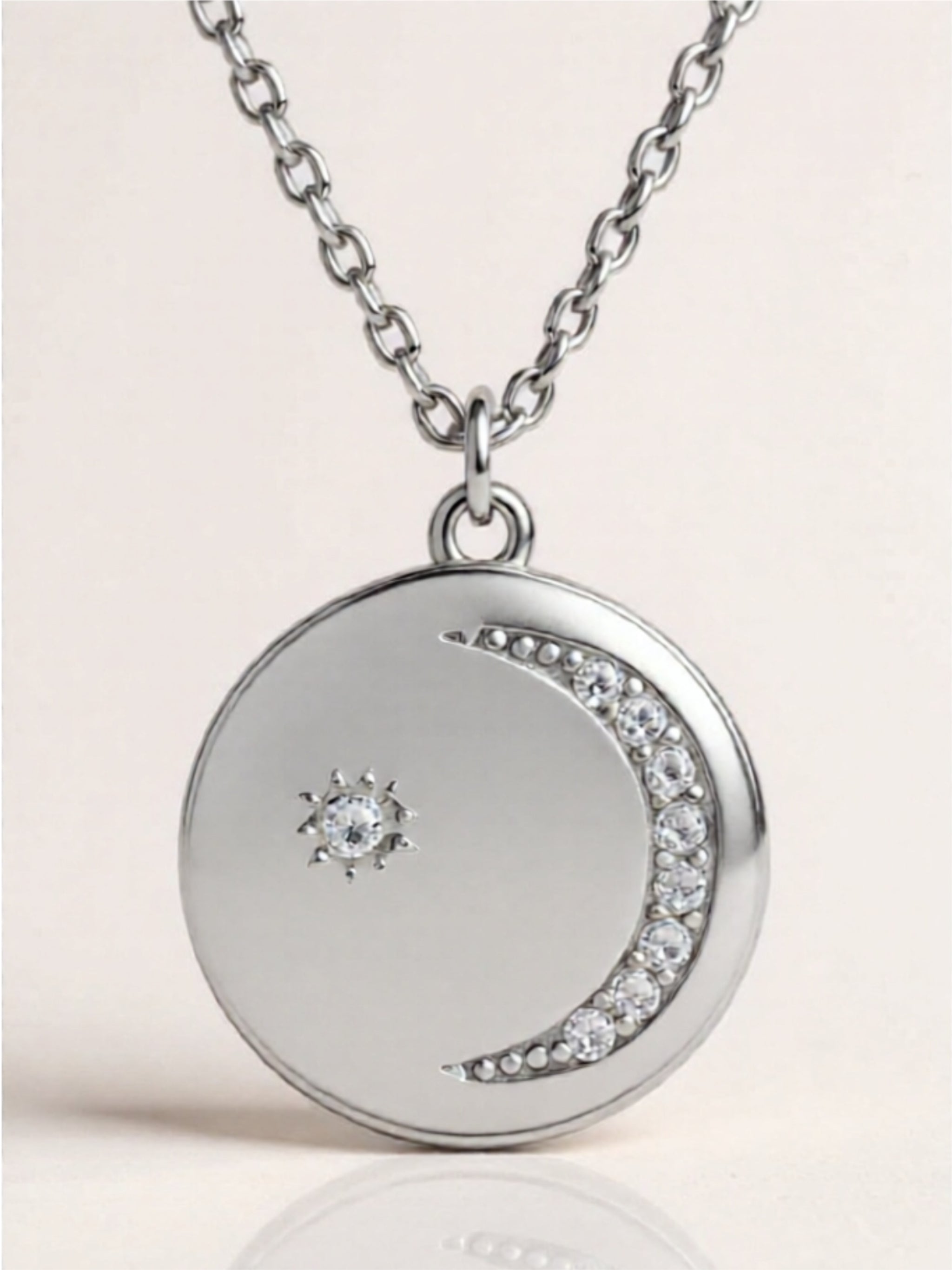 Moissanite Round 925 Sterling Silver Pendant Necklace