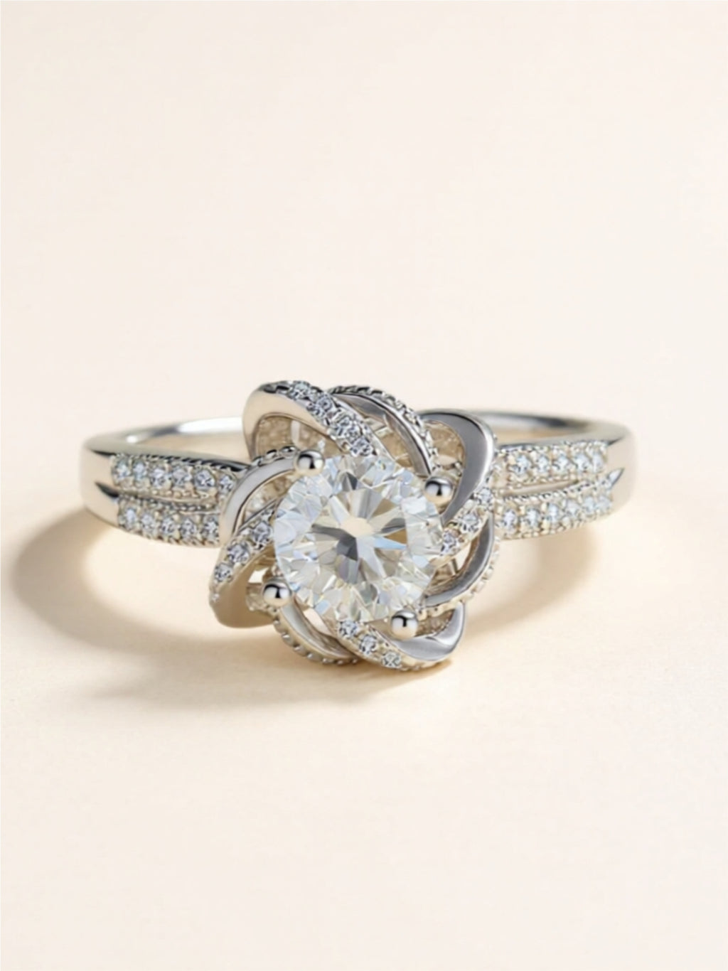 1 Carat Moissanite 925 Sterling Silver Ring