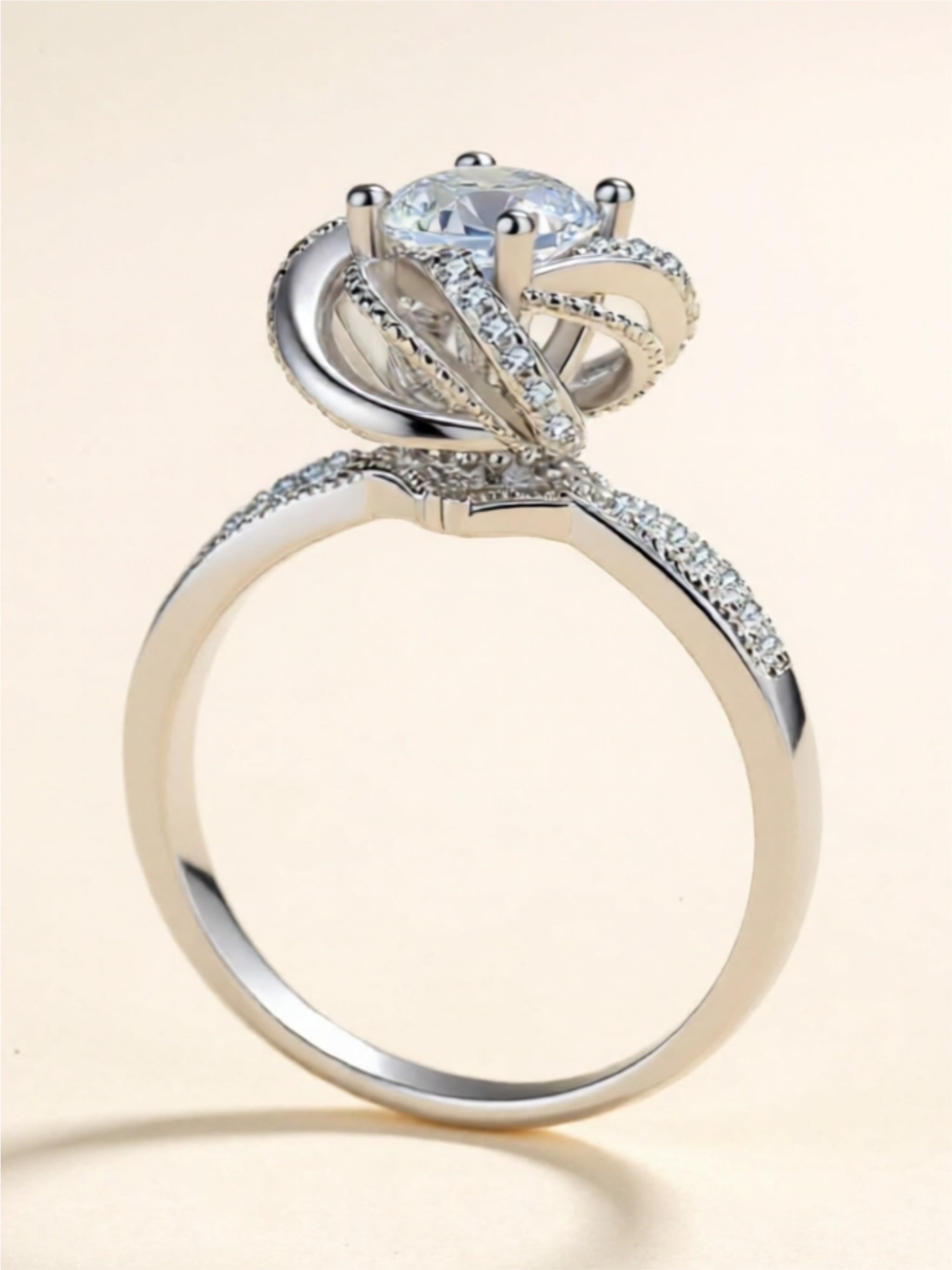 1 Carat Moissanite 925 Sterling Silver Ring