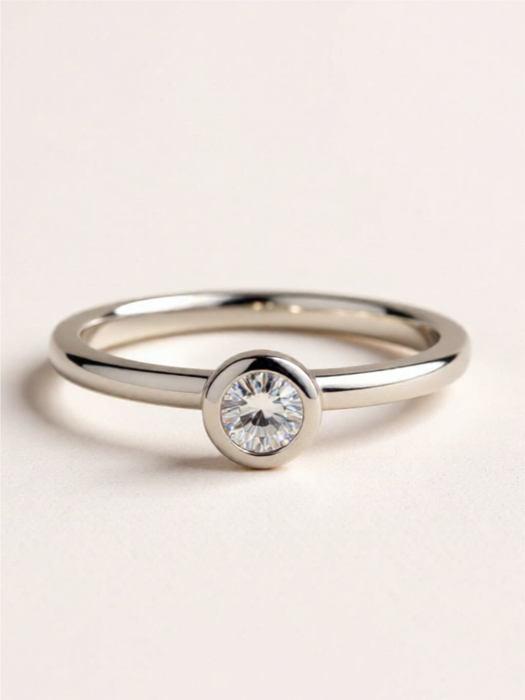 Moissanite 925 Sterling Silver Solitaire Ring