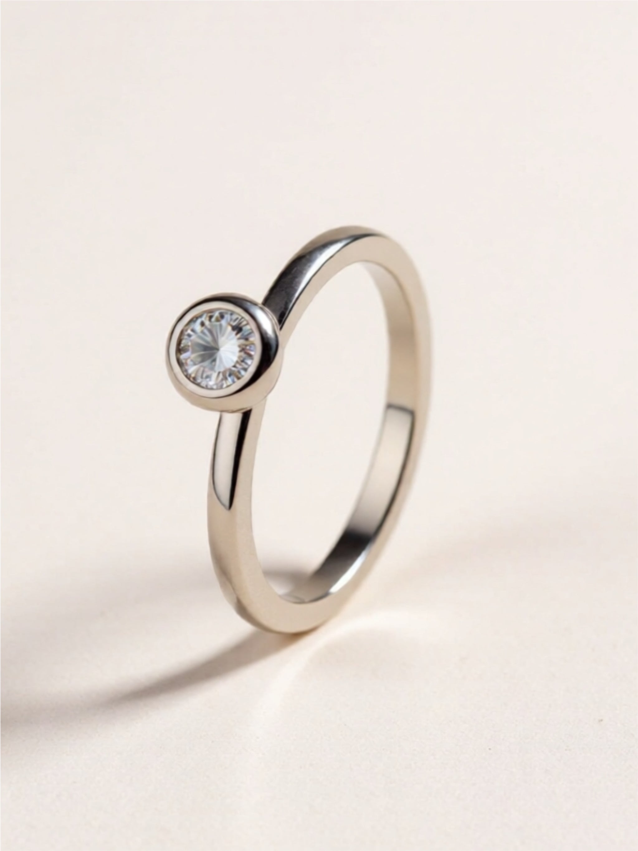 Moissanite 925 Sterling Silver Solitaire Ring