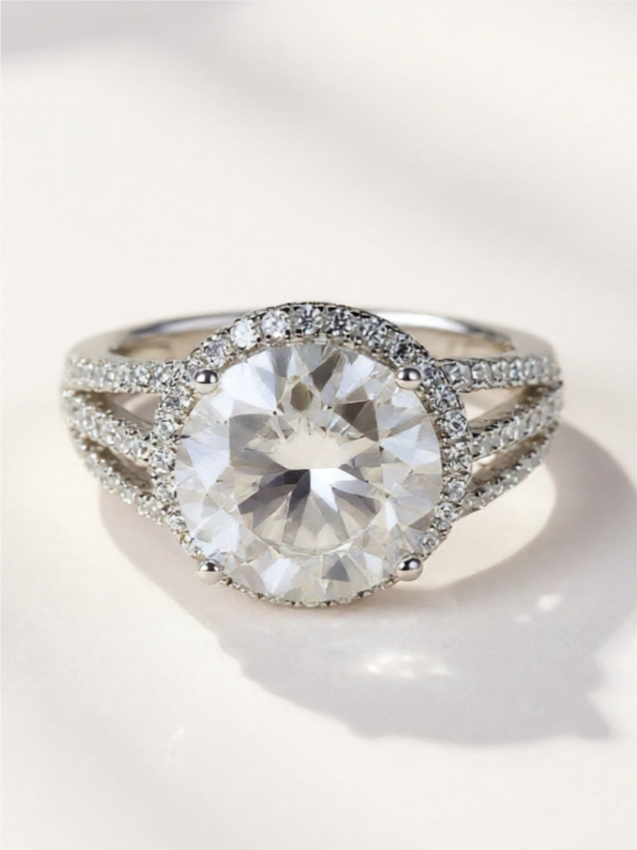 5 Carat  Moissanite 925 Sterling Silver Ring