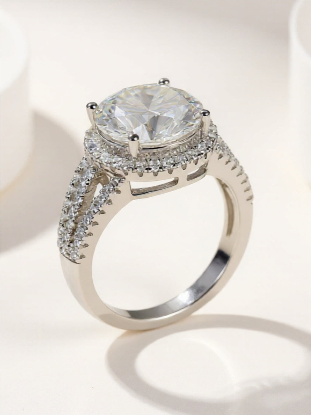 5 Carat  Moissanite 925 Sterling Silver Ring