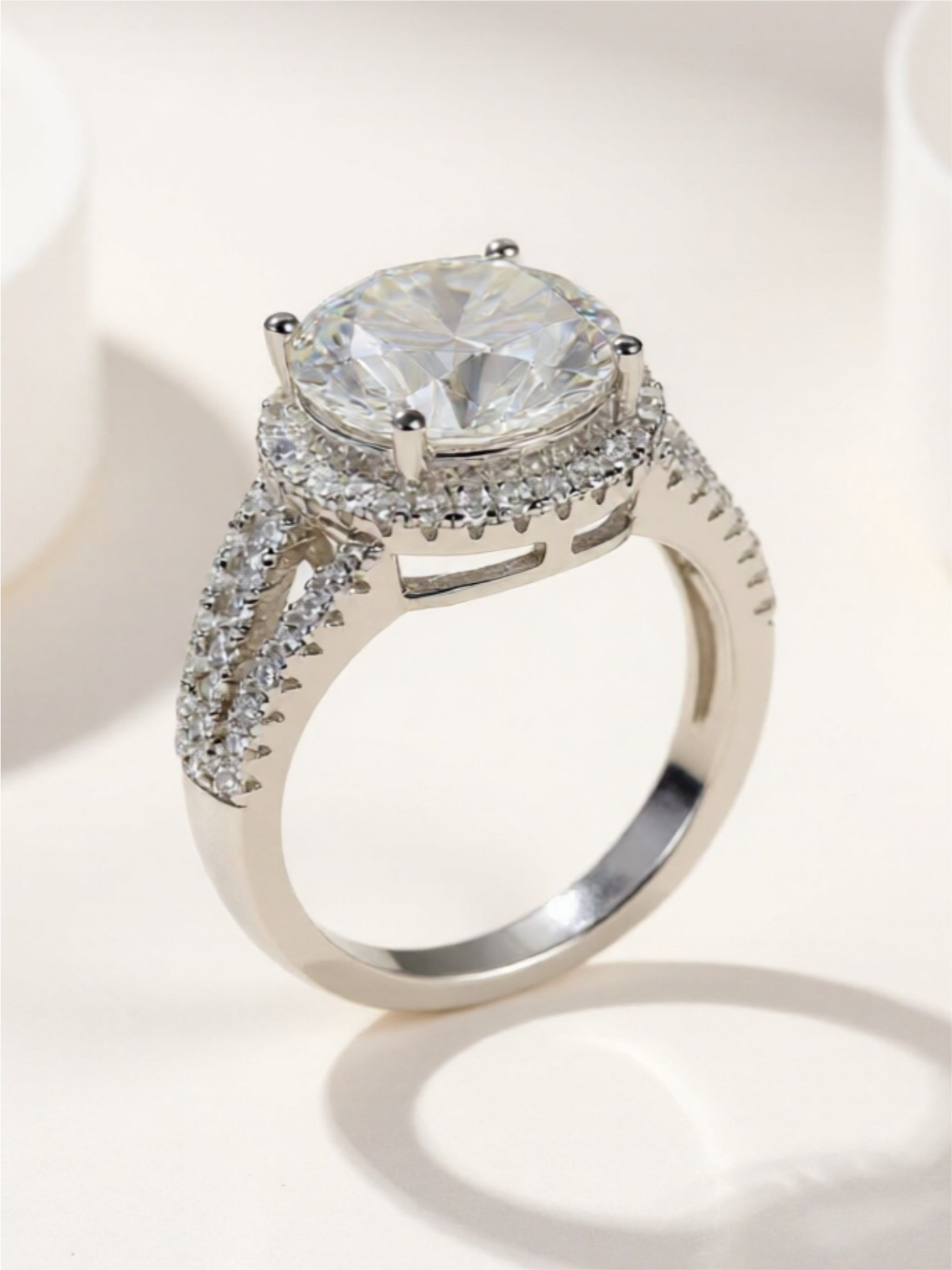 5 Carat  Moissanite 925 Sterling Silver Ring