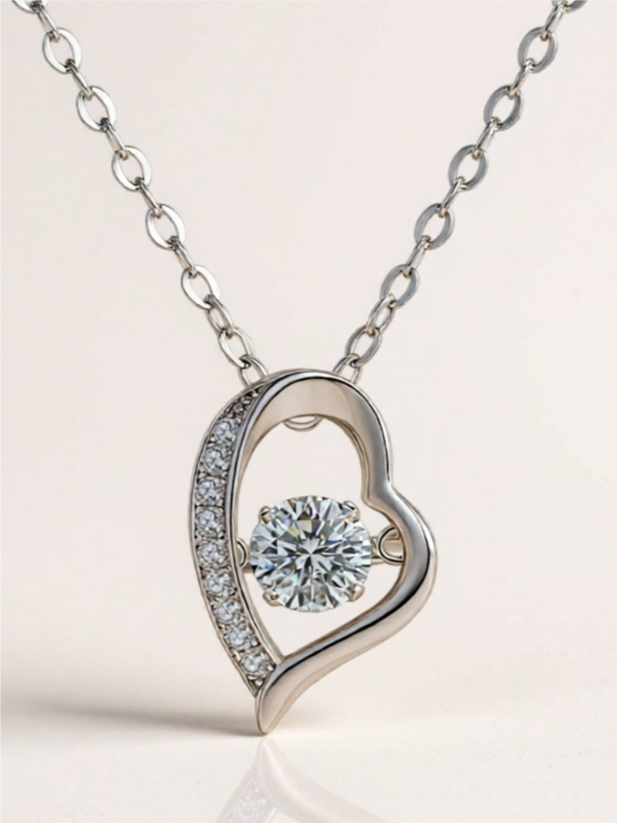 925 Sterling Silver Moissanite Pendant Necklace