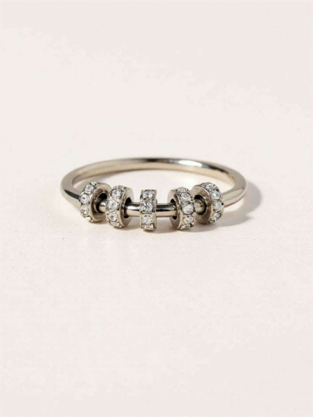 Inlaid CZ 925 Sterling Silver Ring