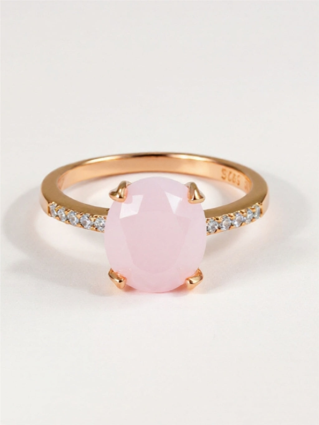 Rose Gold Vermeil Rose Quartz Ring