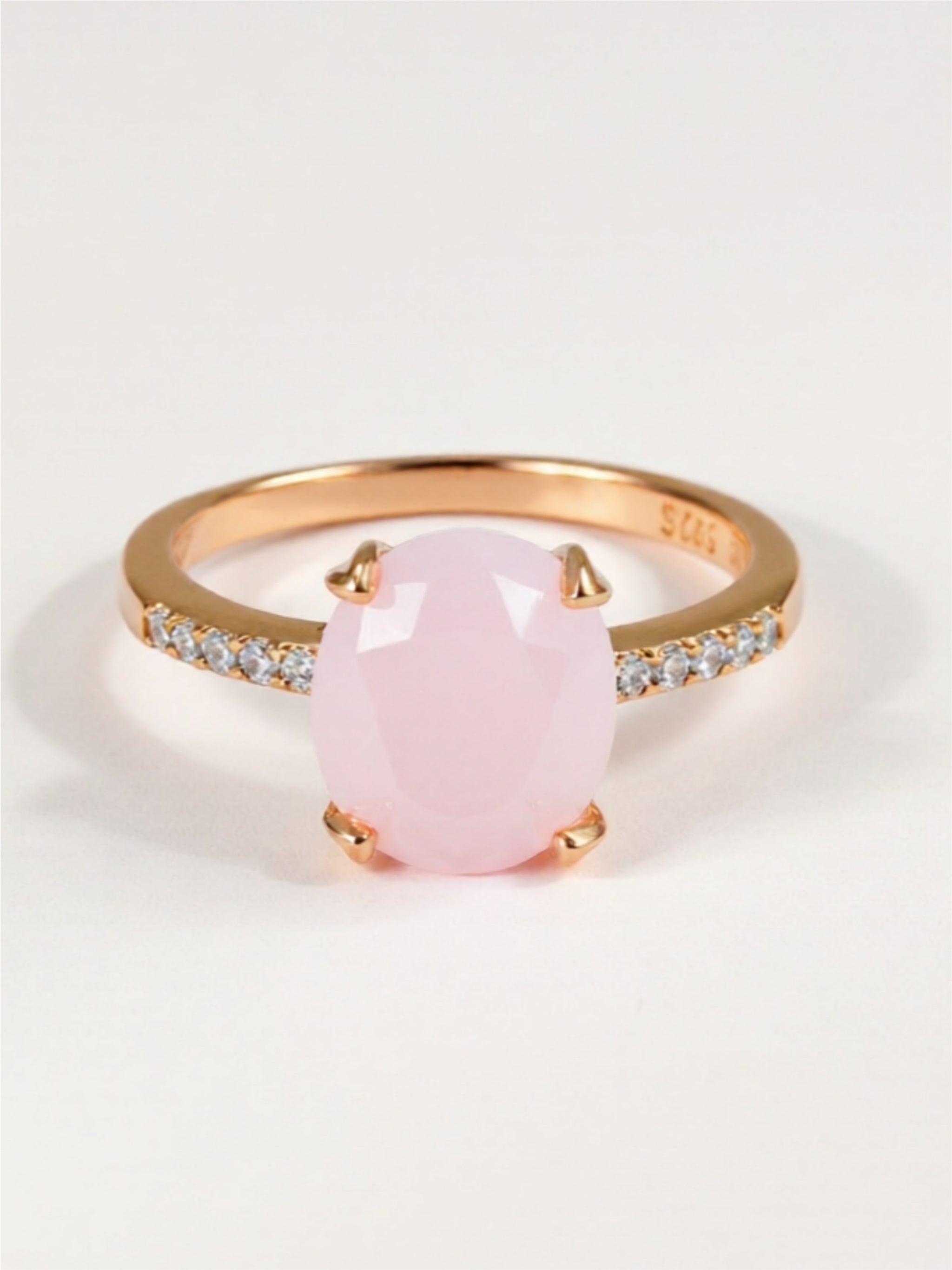 Rose Gold Vermeil Rose Quartz Ring
