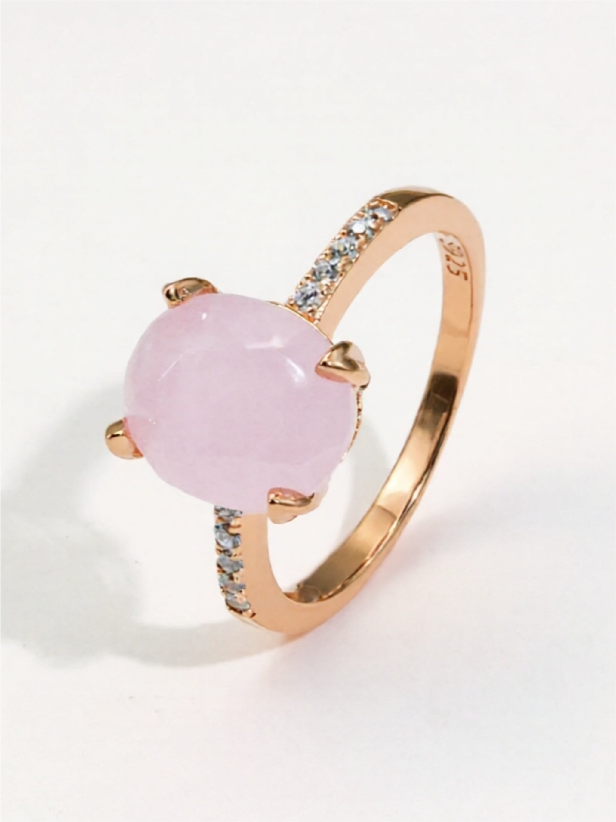 Rose Gold Vermeil Rose Quartz Ring