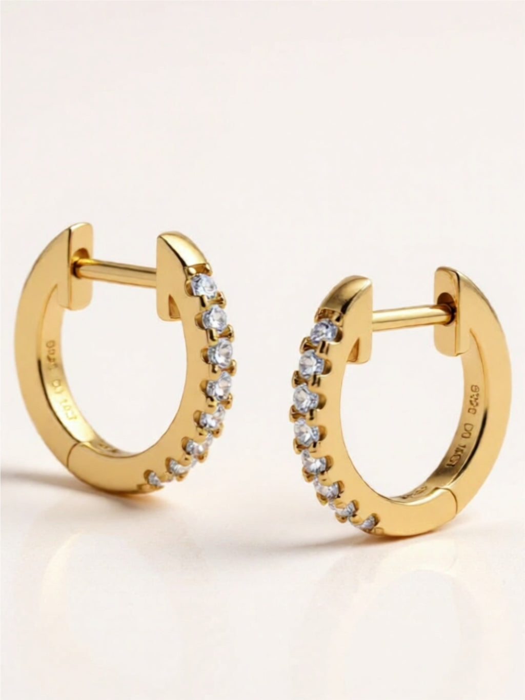 Moissanite 925 Sterling Silver Huggie Earrings