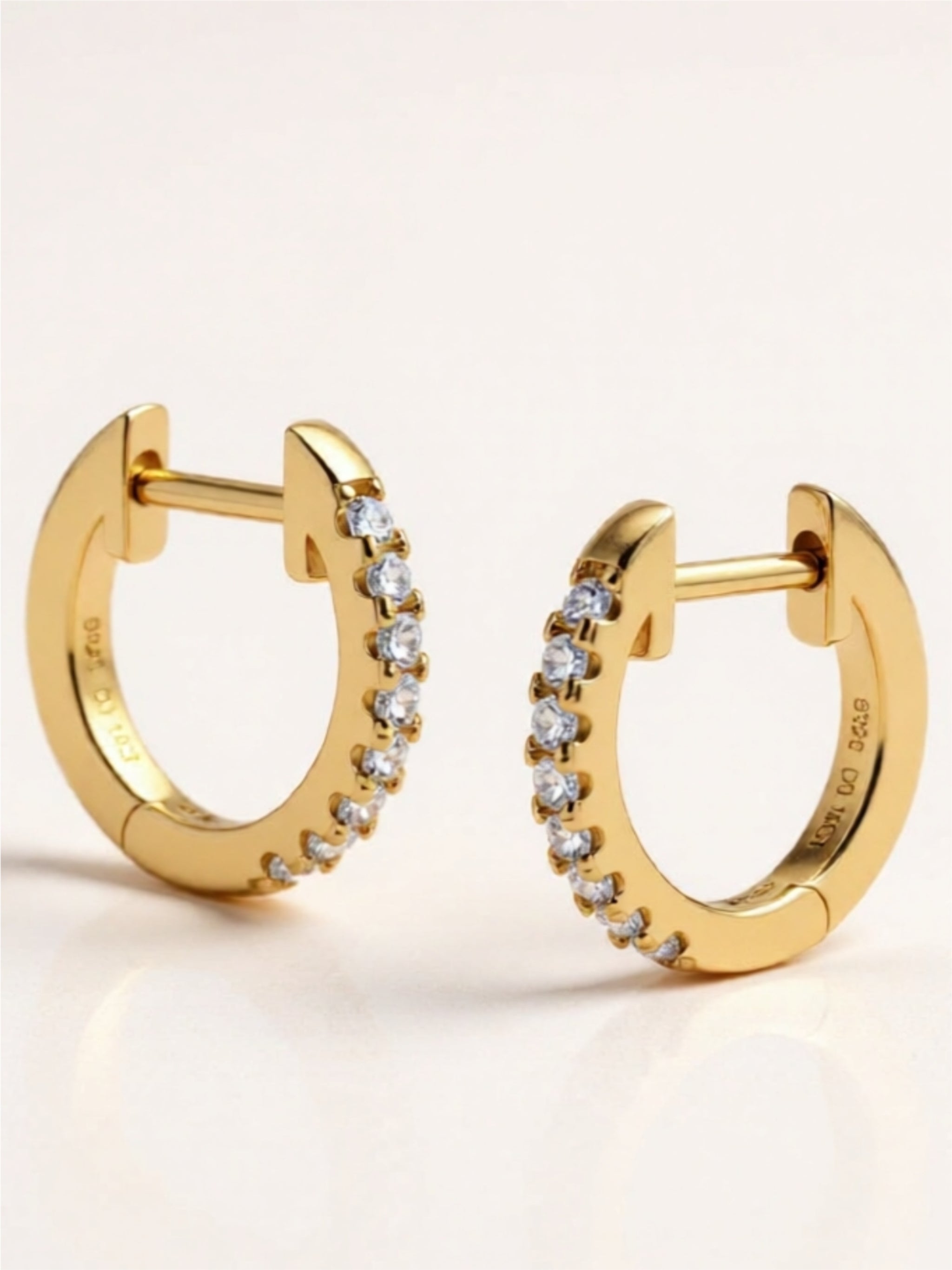 Moissanite 925 Sterling Silver Huggie Earrings