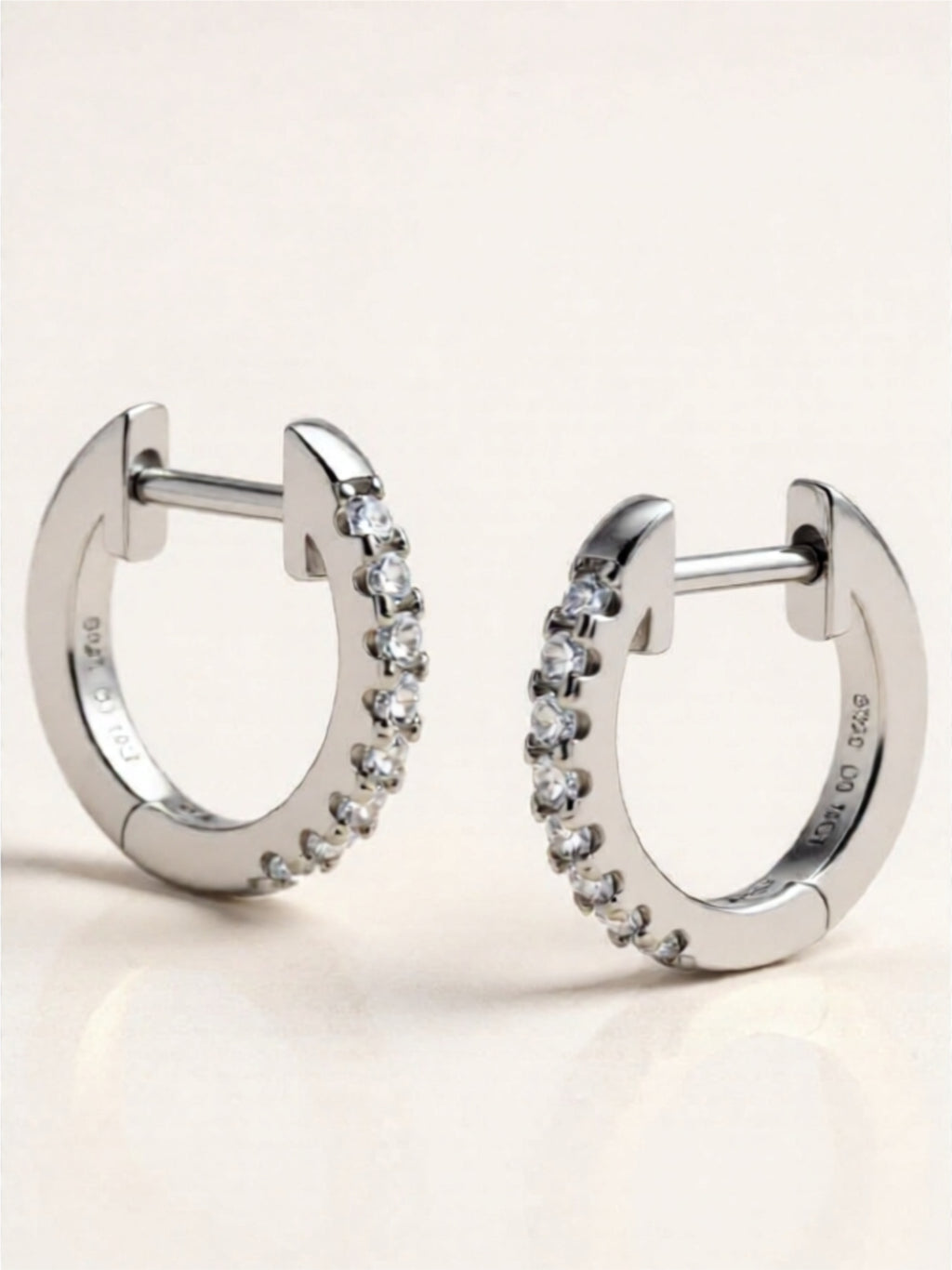Moissanite 925 Sterling Silver Huggie Earrings