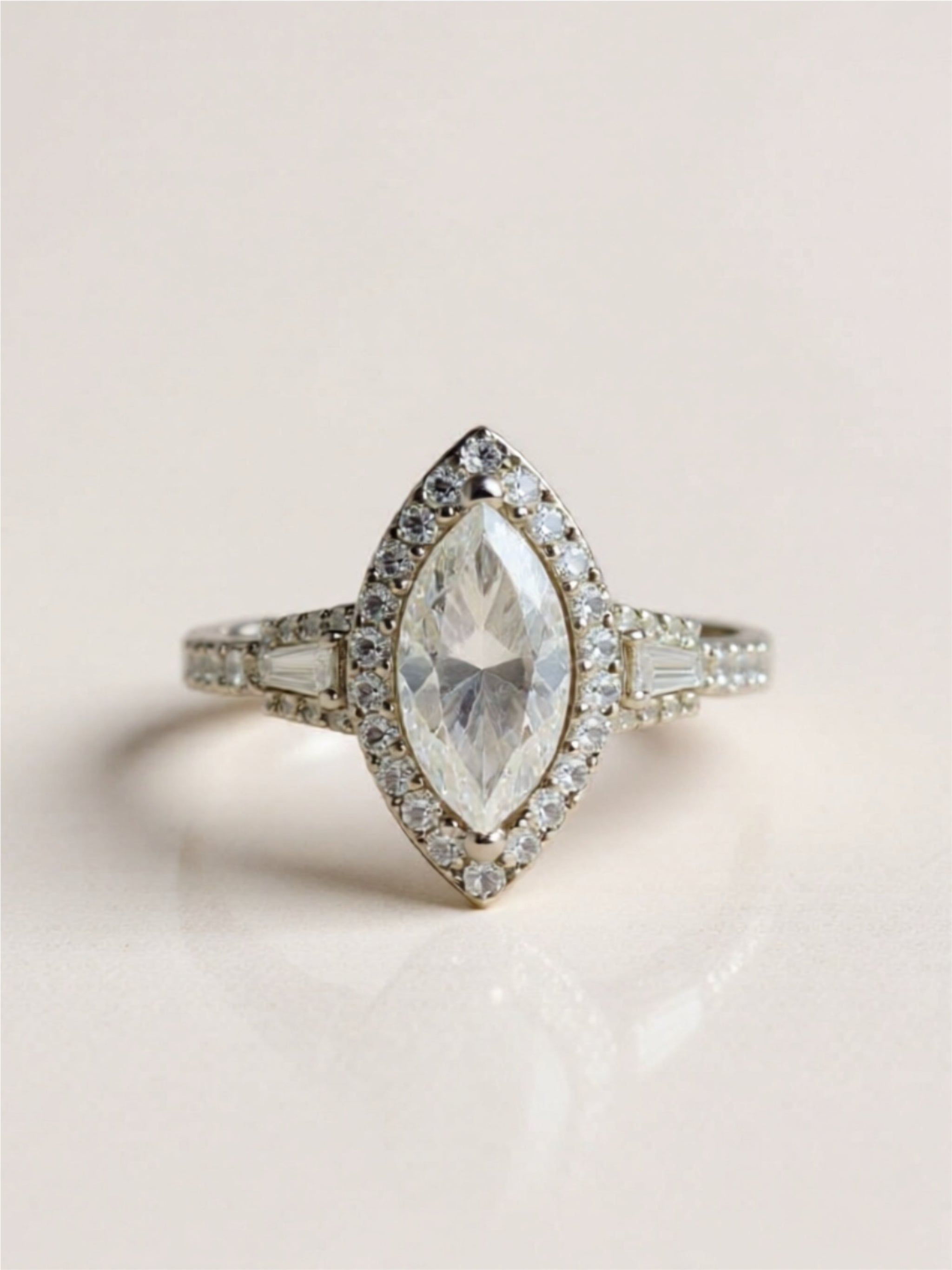 2 Carat Moissanite 925 Sterling Silver Ring