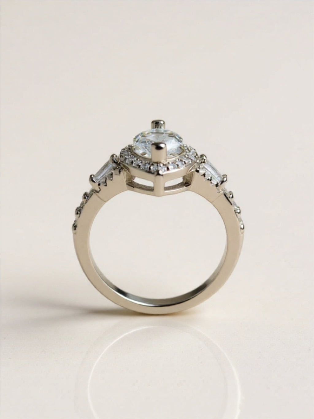 2 Carat Moissanite 925 Sterling Silver Ring