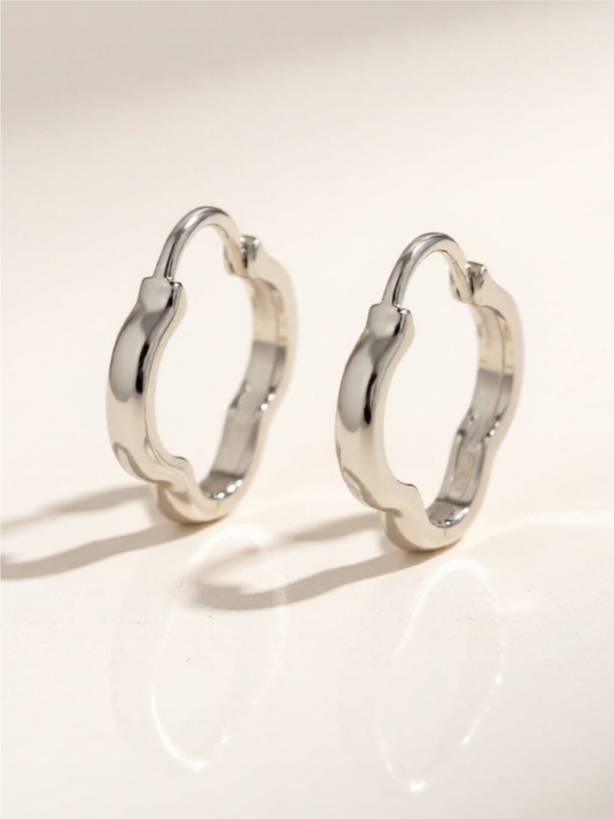 925 Sterling Silver Inlaid CZ Earrings