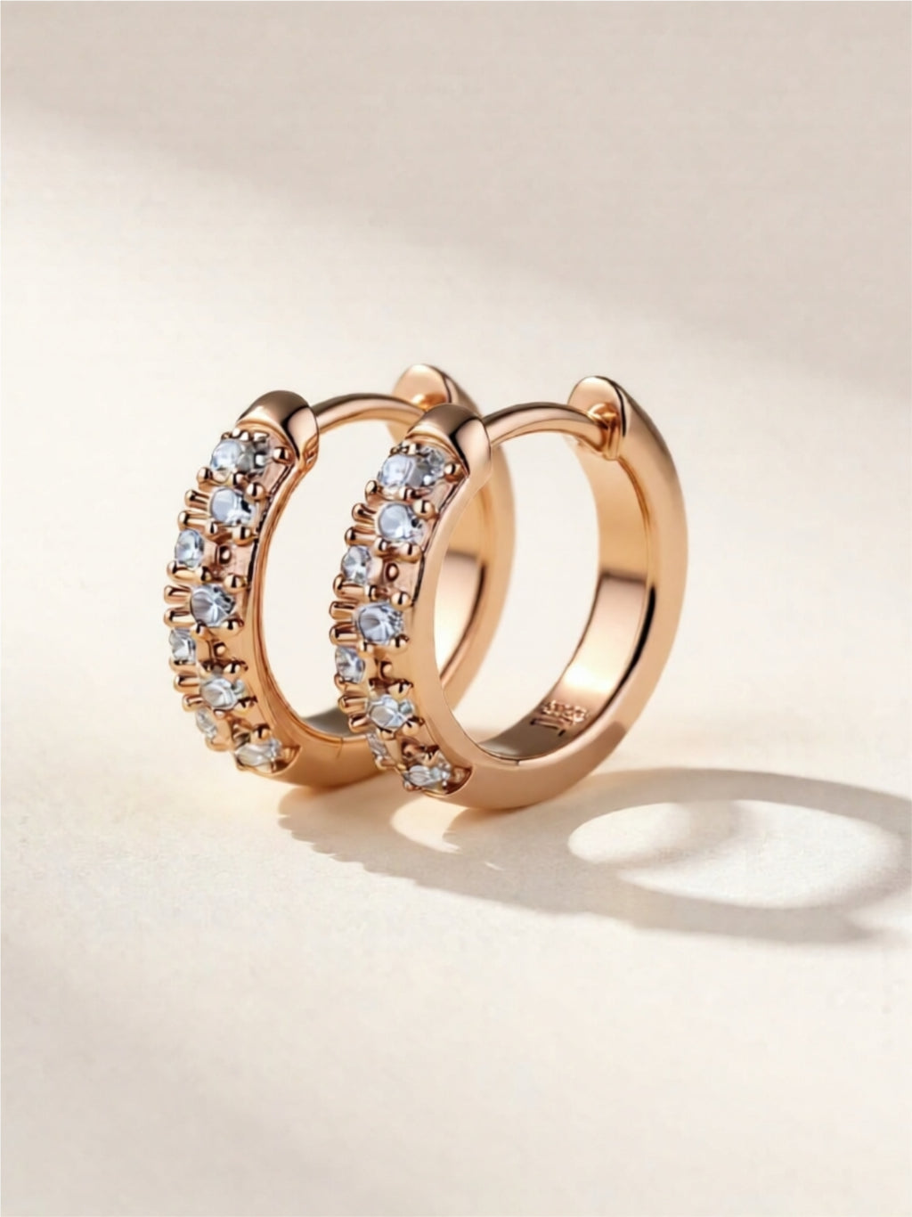 Moissanite 925 Sterling Silver Huggie Earrings