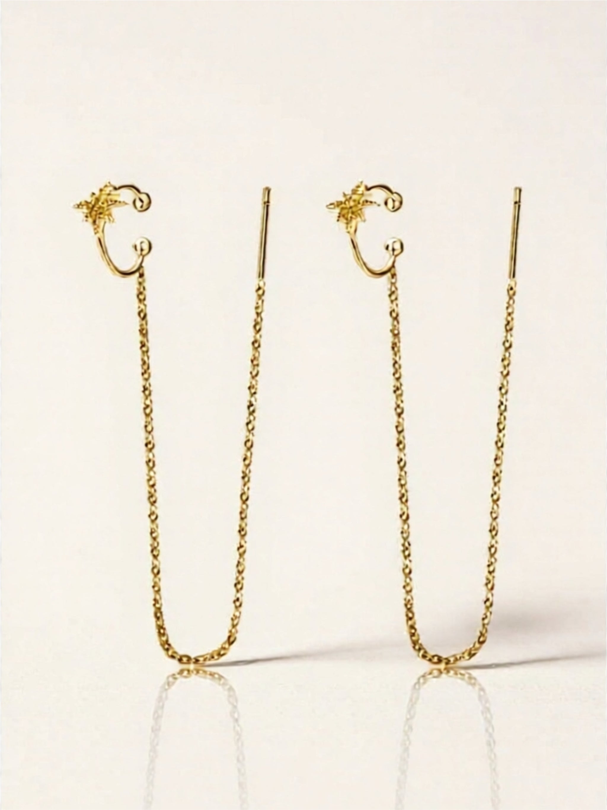 Moissanite 925 Sterling Silver Threader Earrings