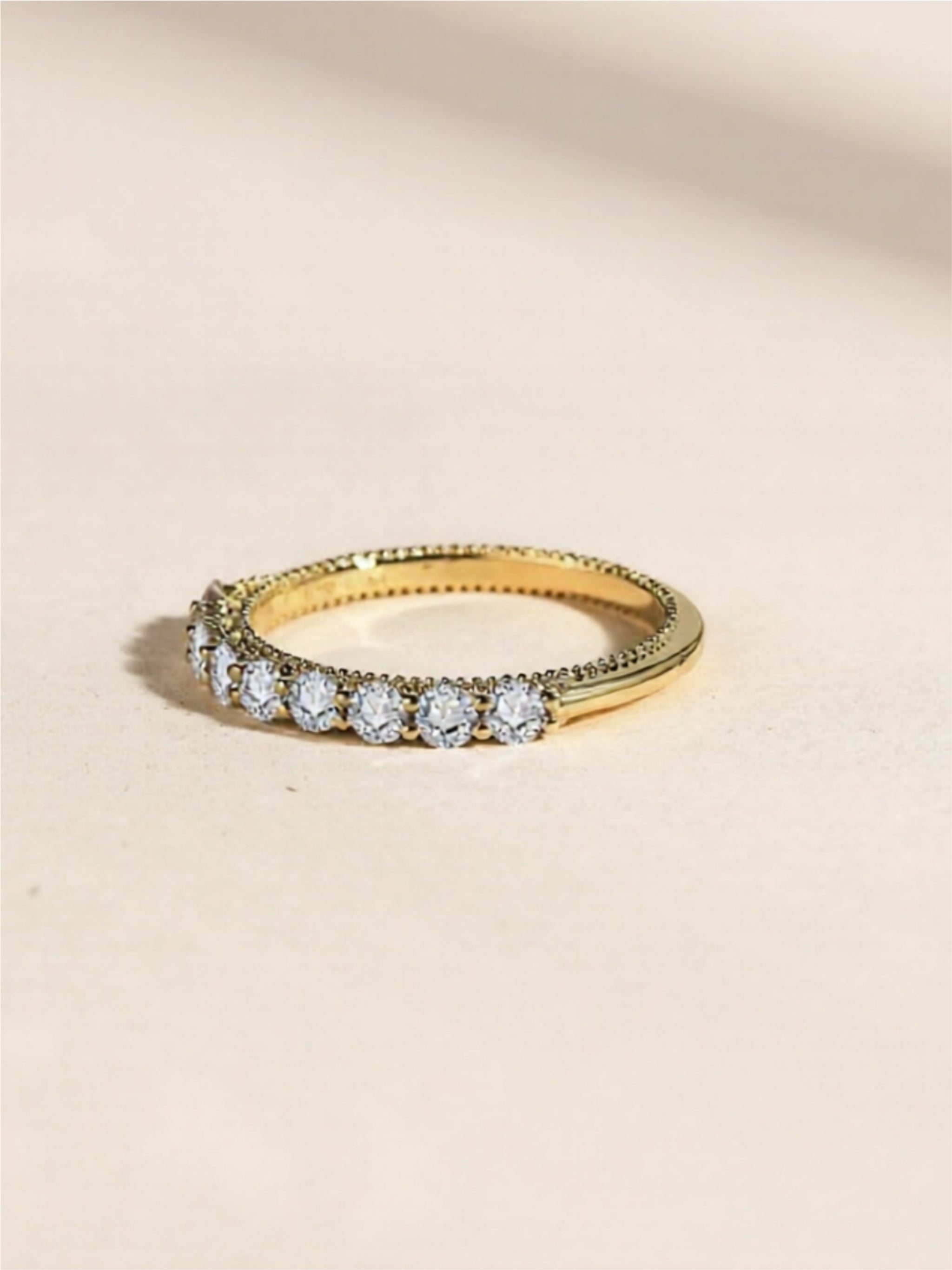 Moissanite Gold Vermeil Ring